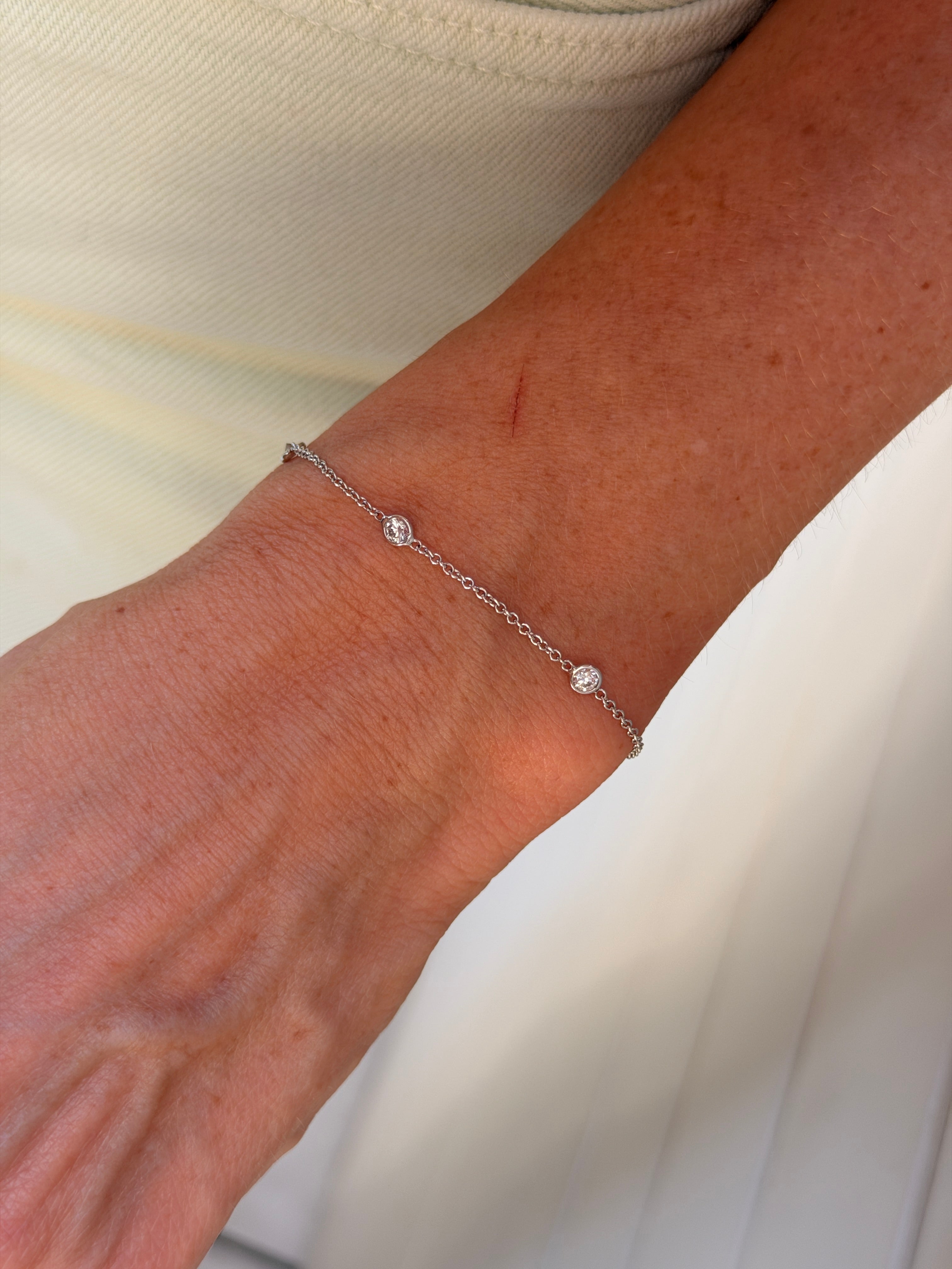 Vault Sale: 5 Stone Diamond By The Yard Bracelet
