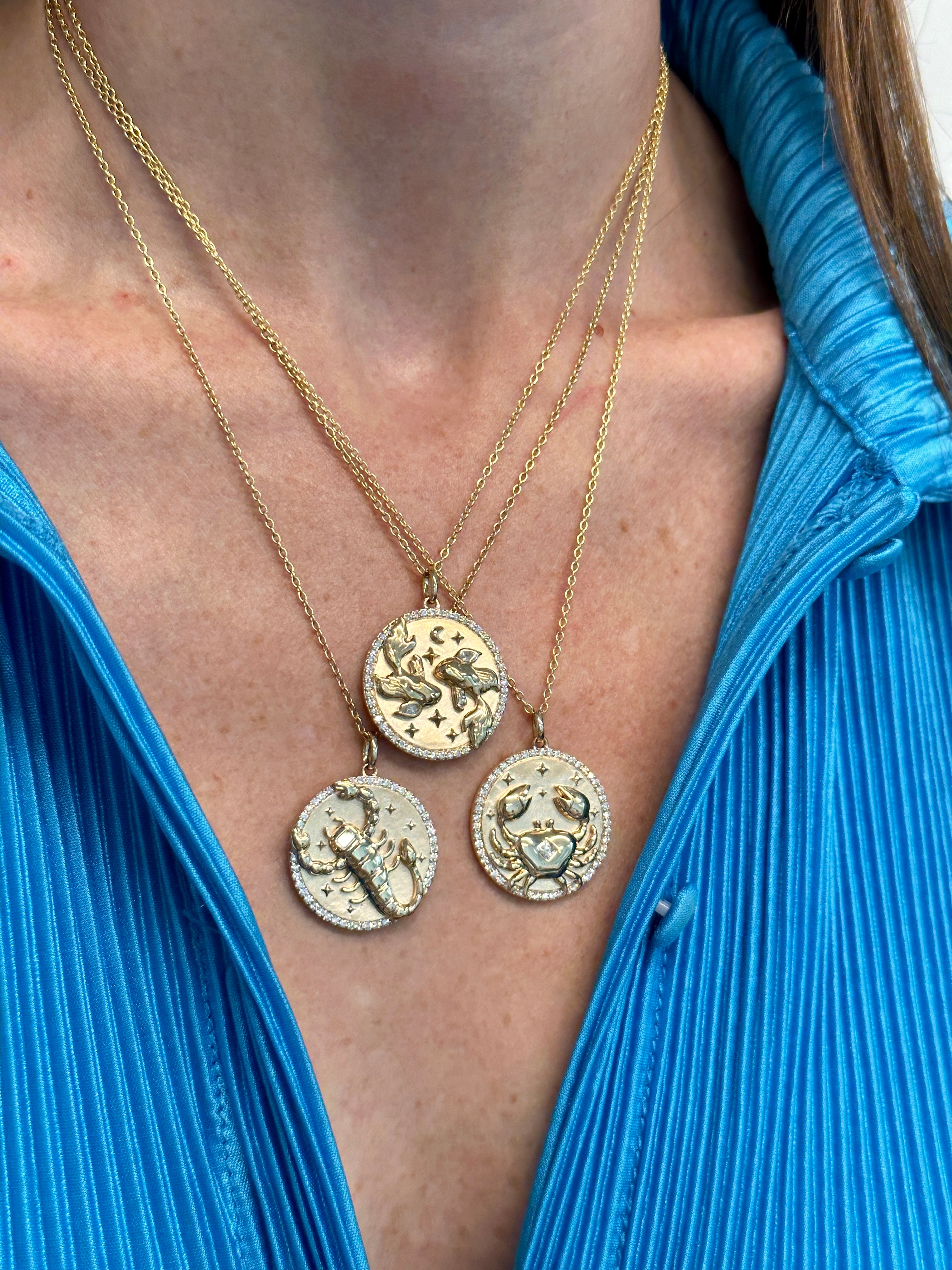 Cancer Token Zodiac Necklace