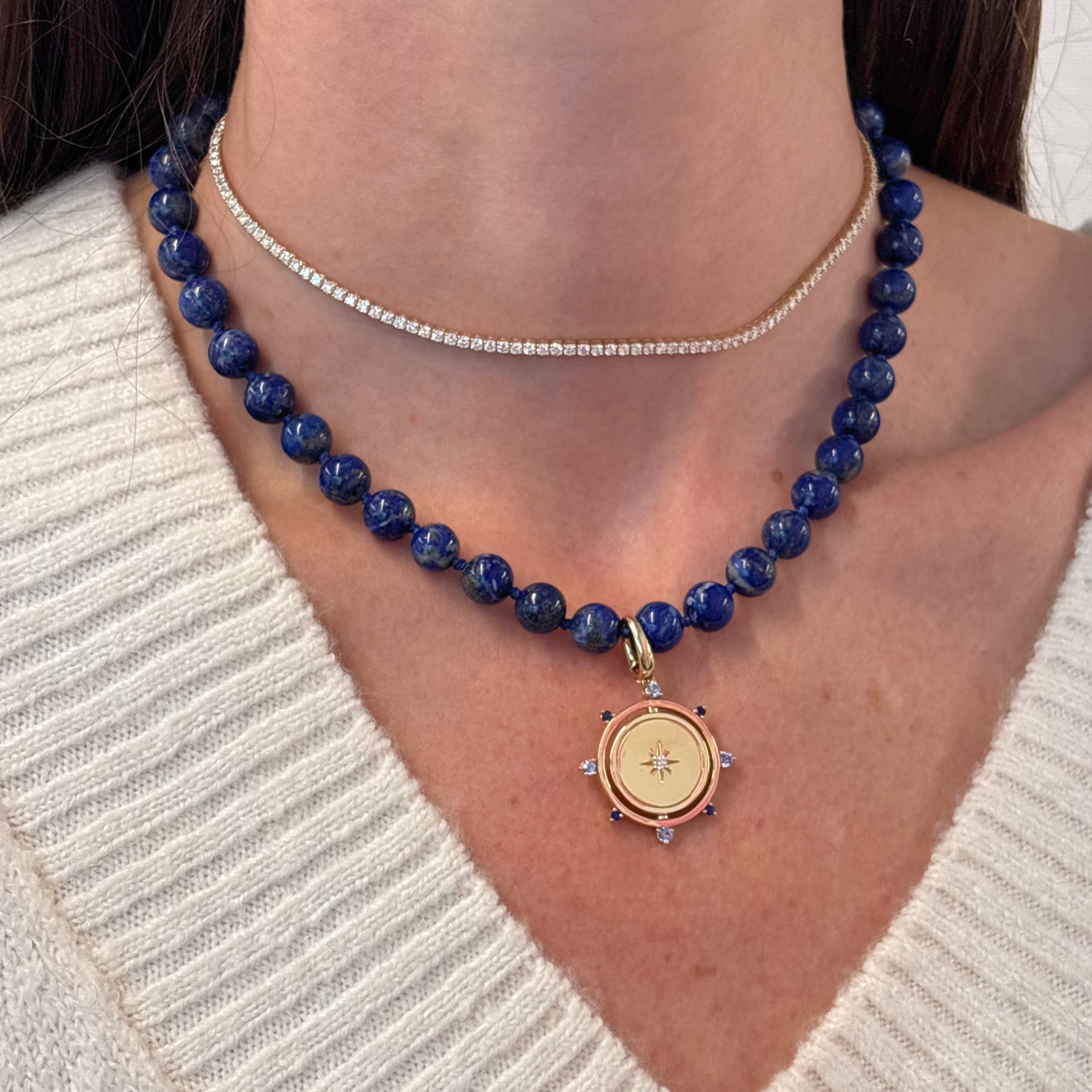 Grace Blue Sapphire Spinner Pendant