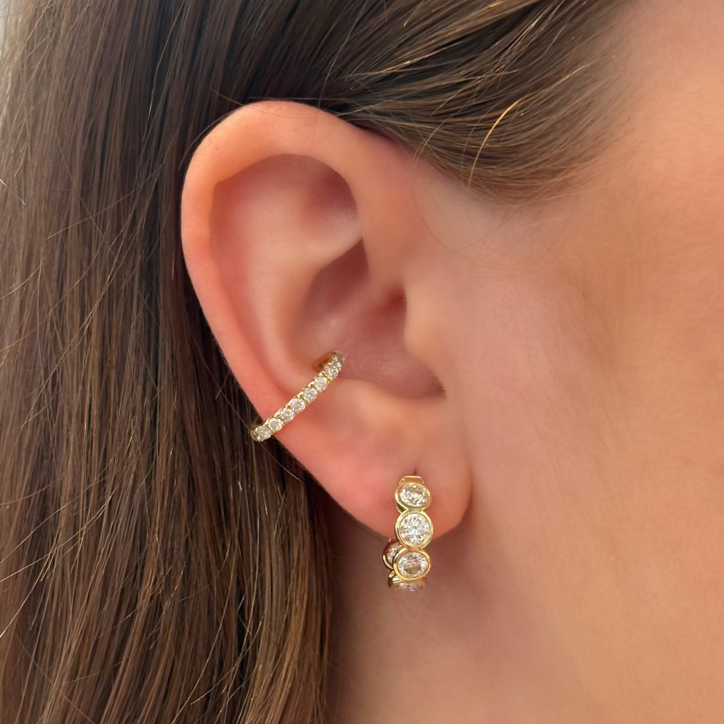 Ivy White Diamond Ear Cuff