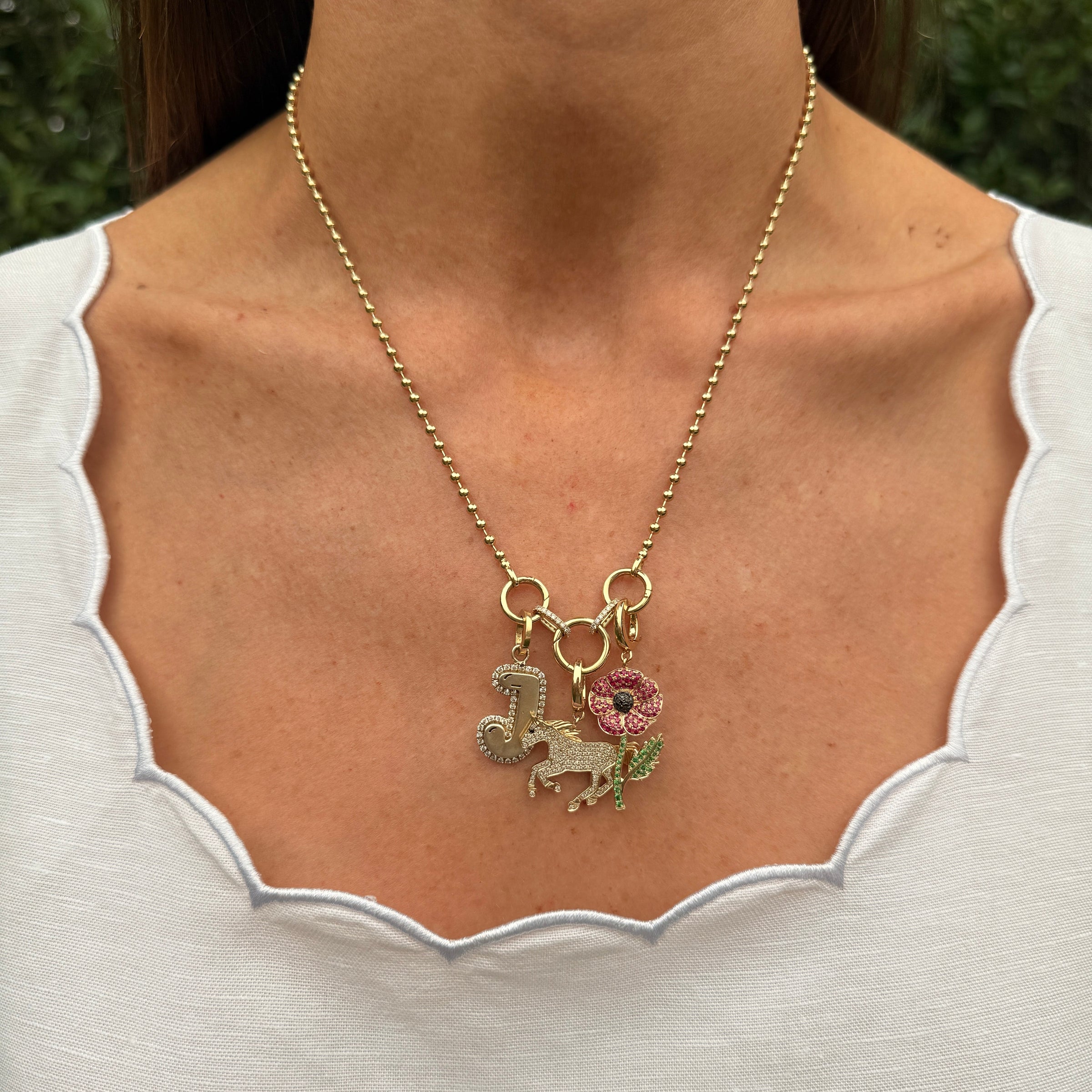 Large Token Poppy Birth Flower Charm