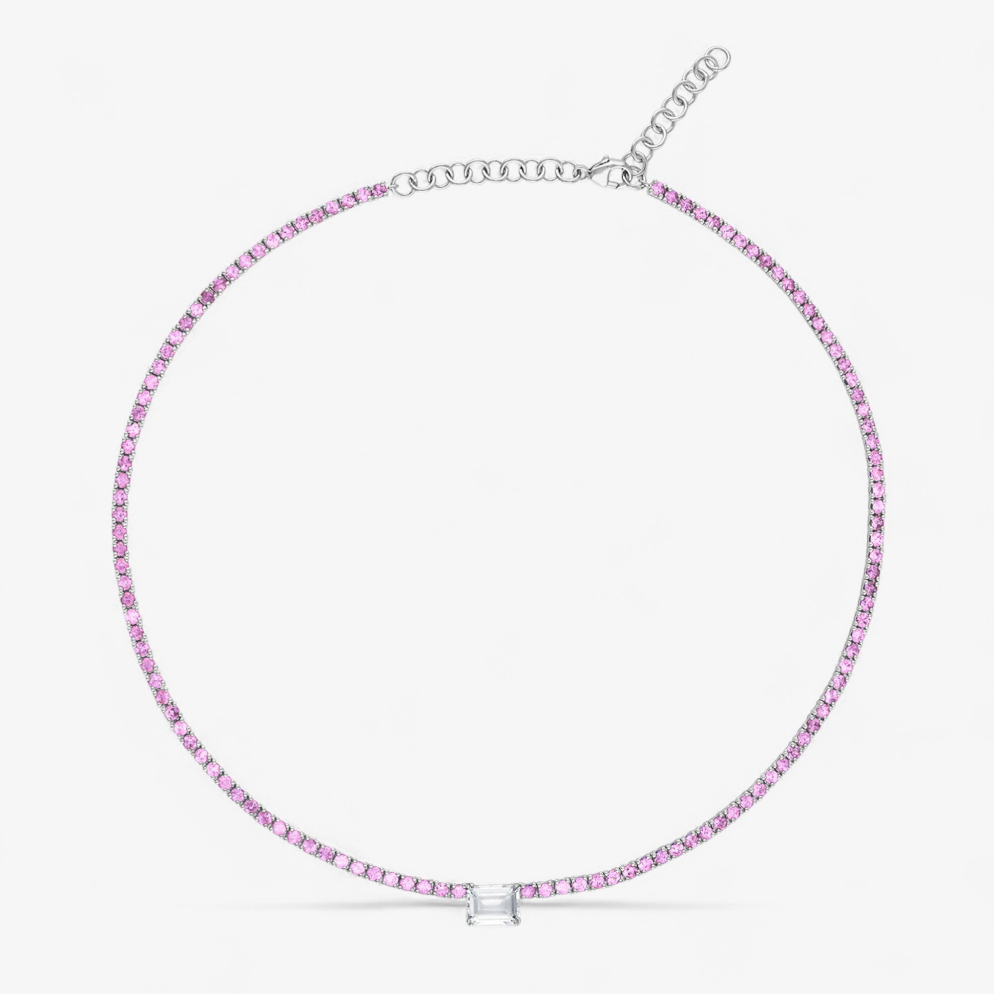 Pink Sapphire Emerson Tennis Choker
