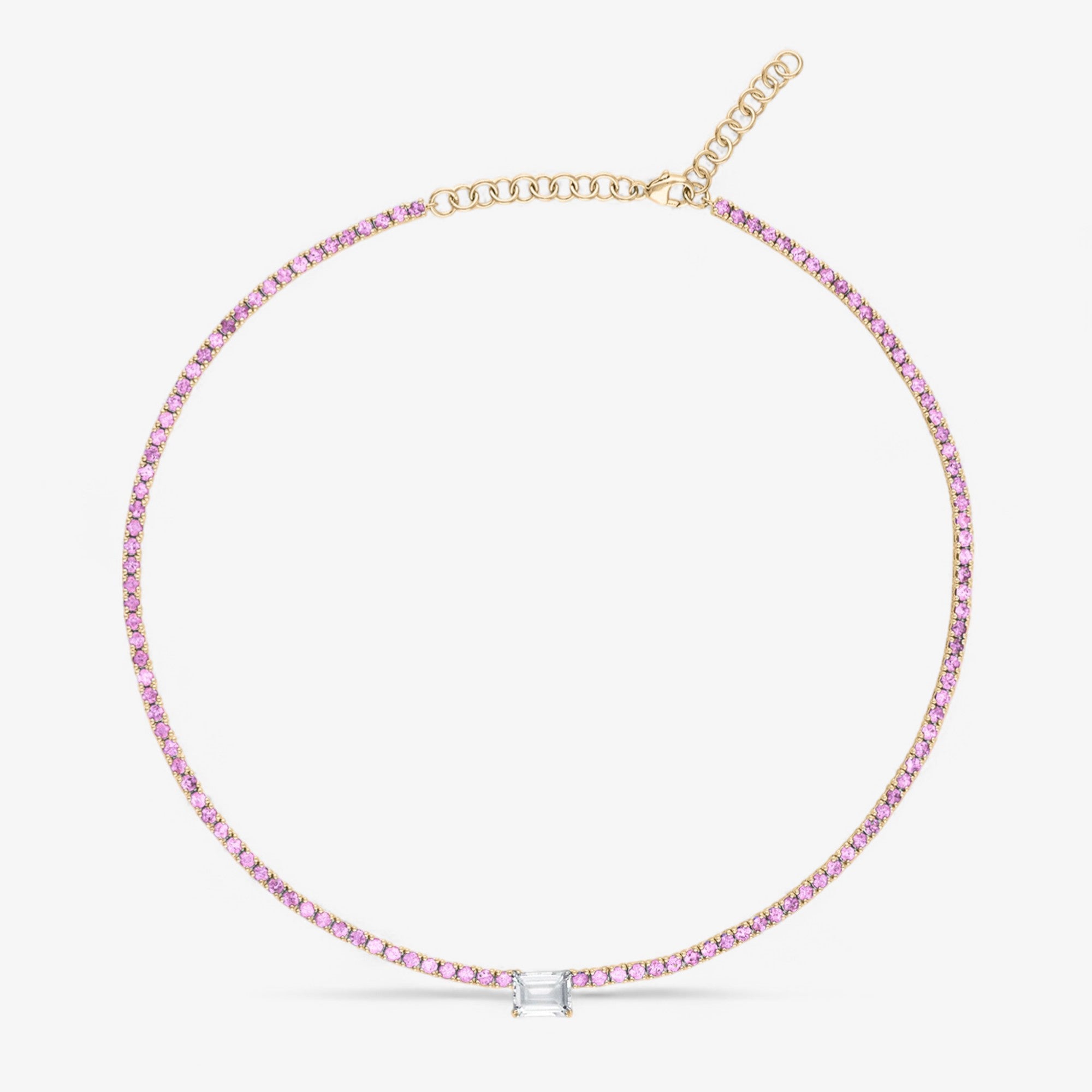 Pink Sapphire Emerson Tennis Choker