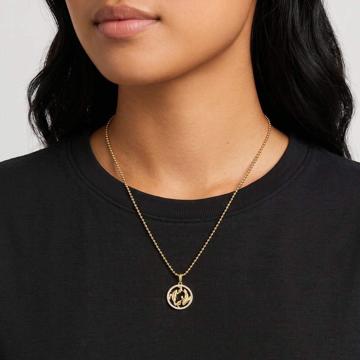 Token Zodiac Open Frame Pisces Pendant