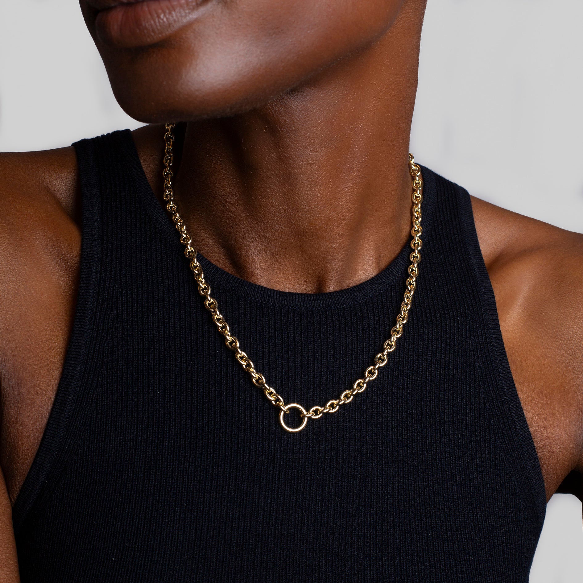 Airy Oval Chain Necklace with Clasp | Stephanie Gottlieb