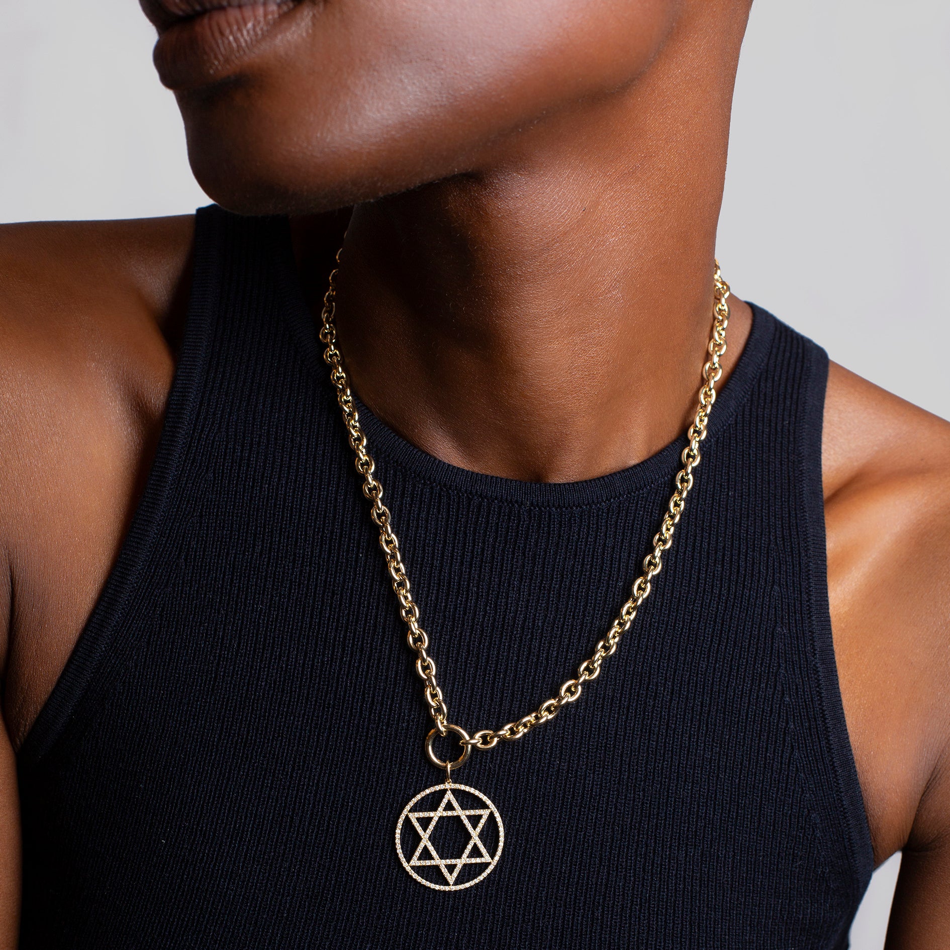 Jumbo Token Star of David Pendant