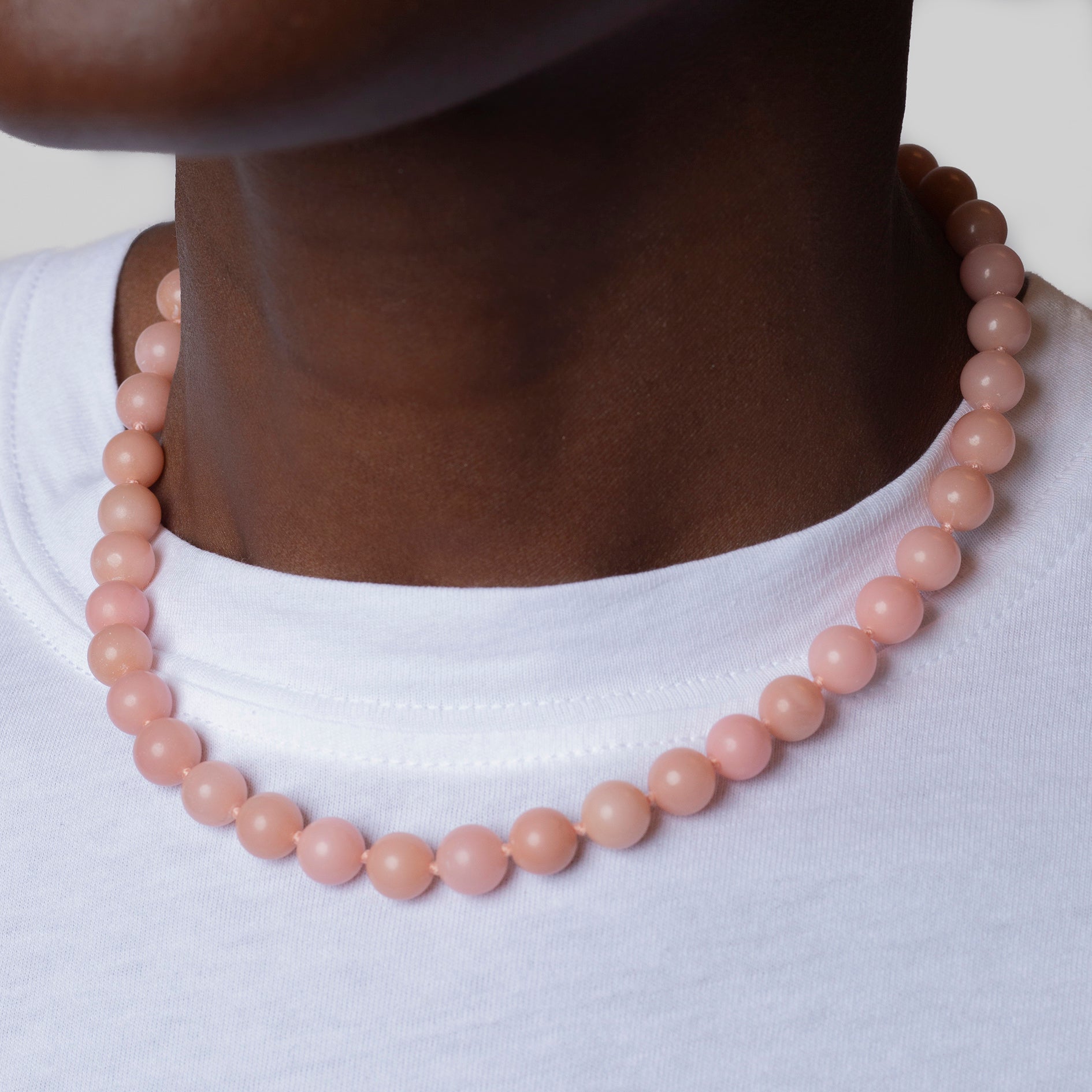 Kendall Pink Opal Beaded Necklace