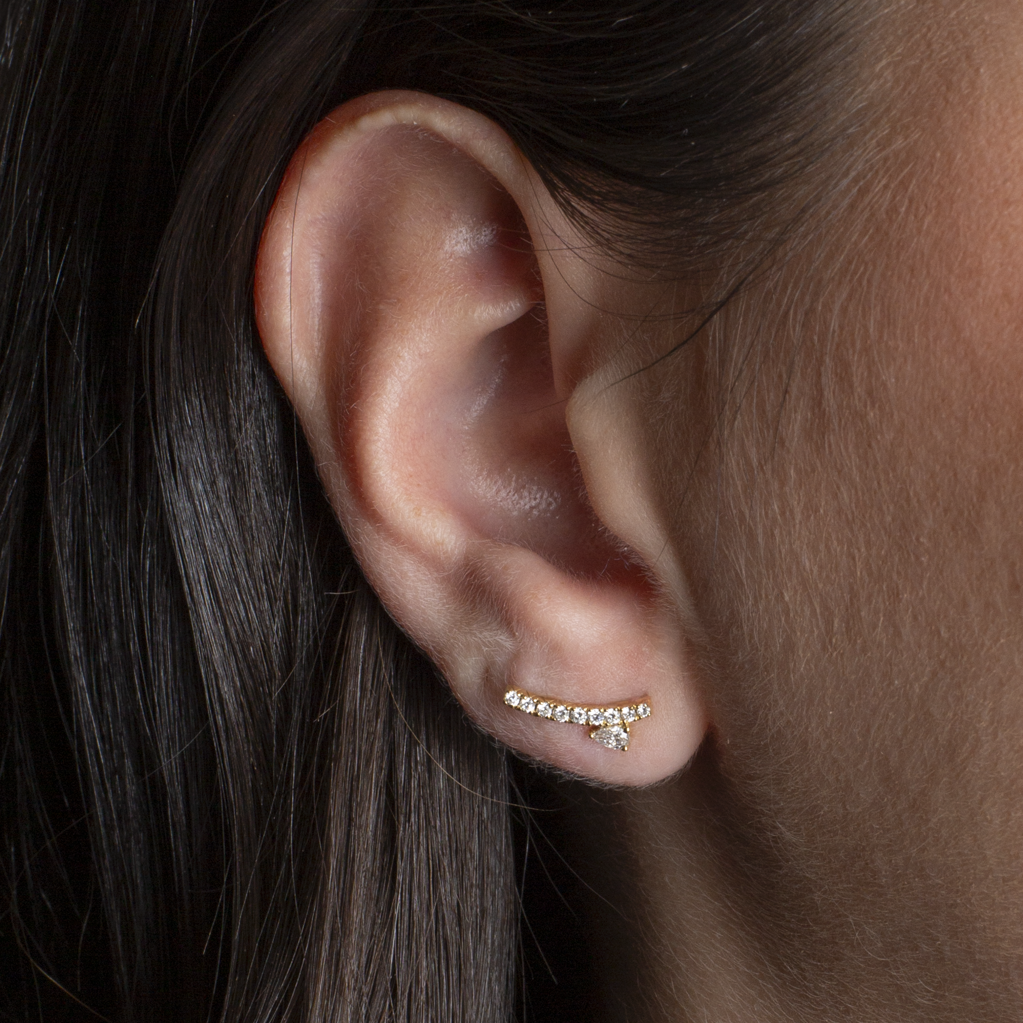 Astrid Pave Flare Studs