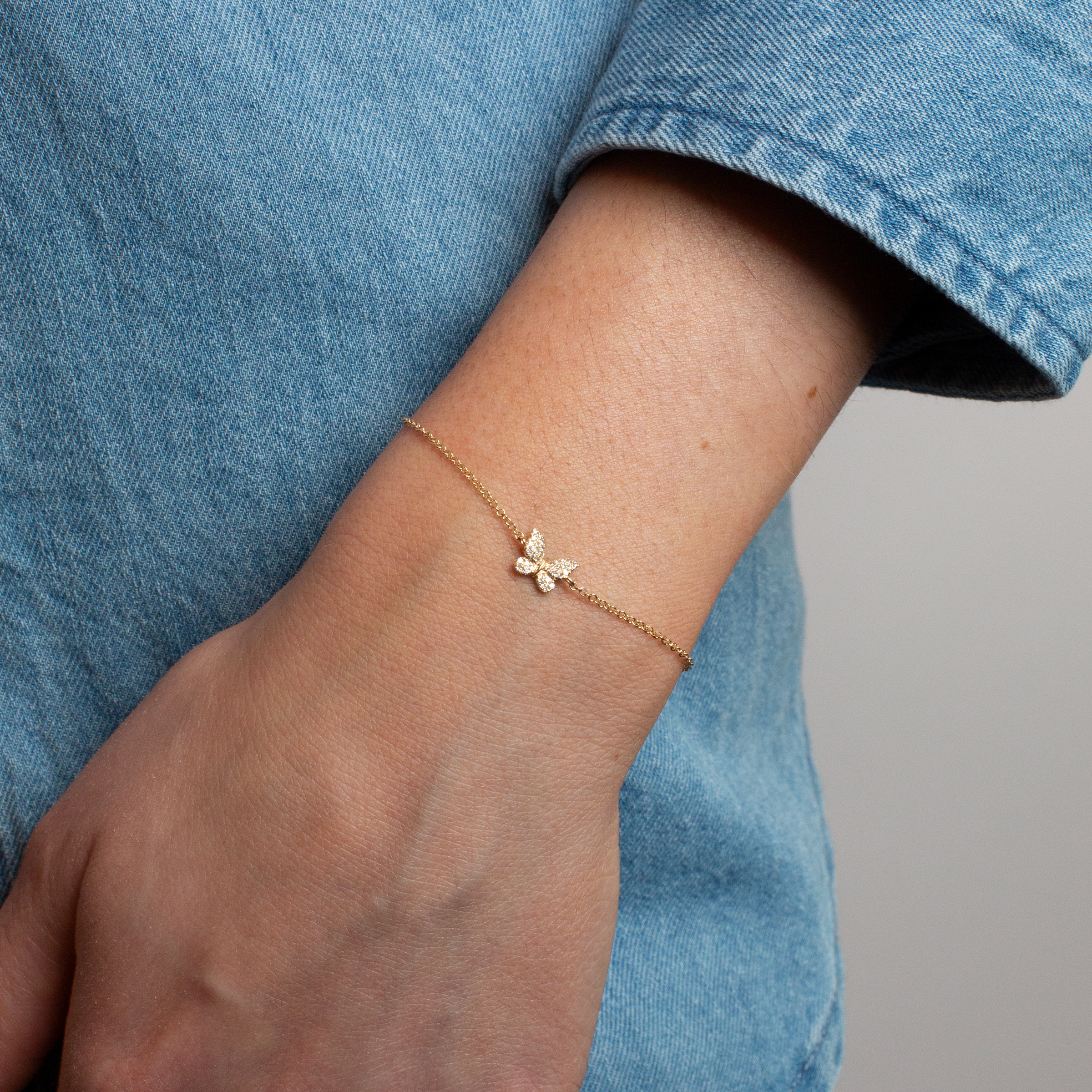 Mini Token Pave Butterfly Bracelet