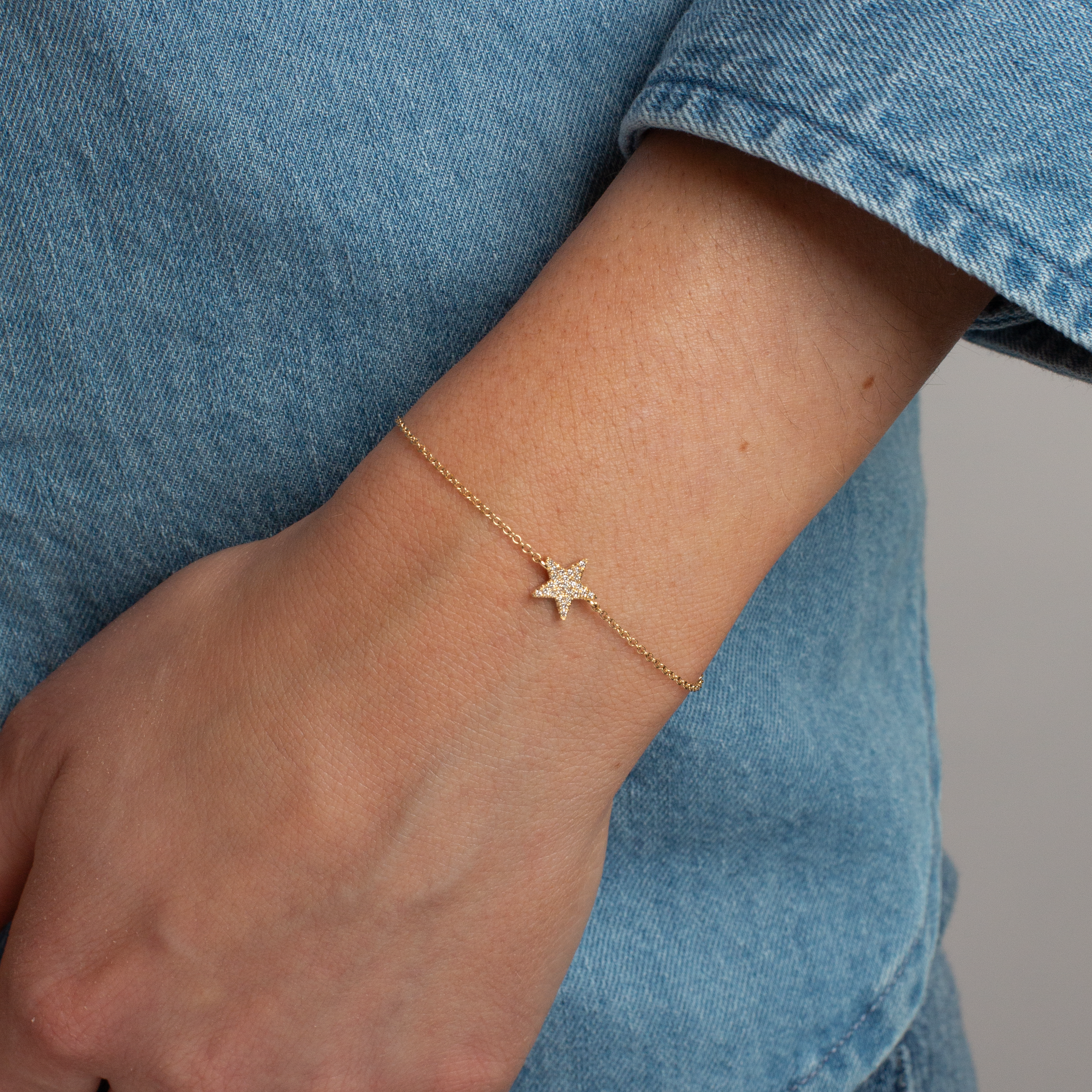 Mini Token Pave Star Bracelet