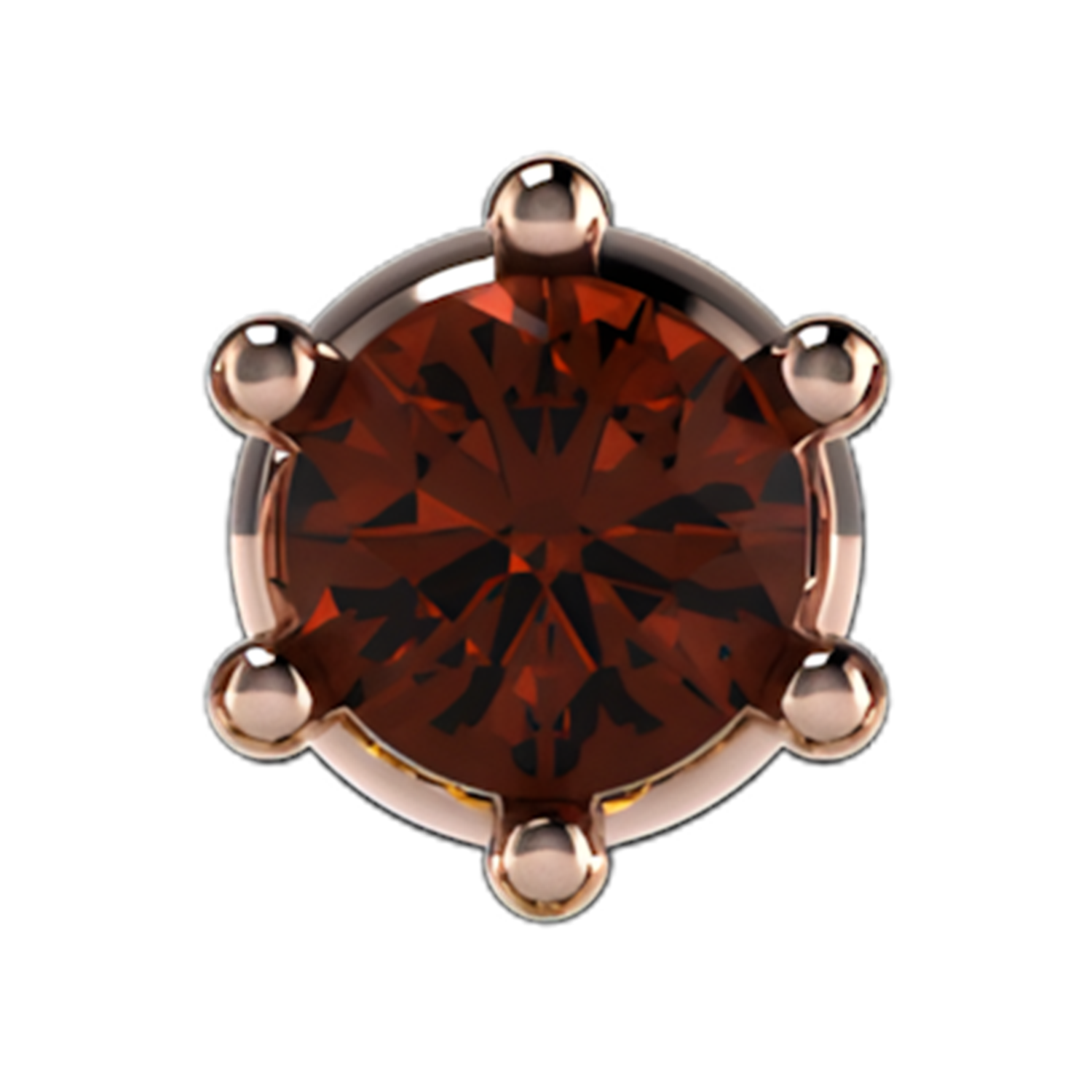 Slider Single Gemstone 18K Rose Gold Ruby
