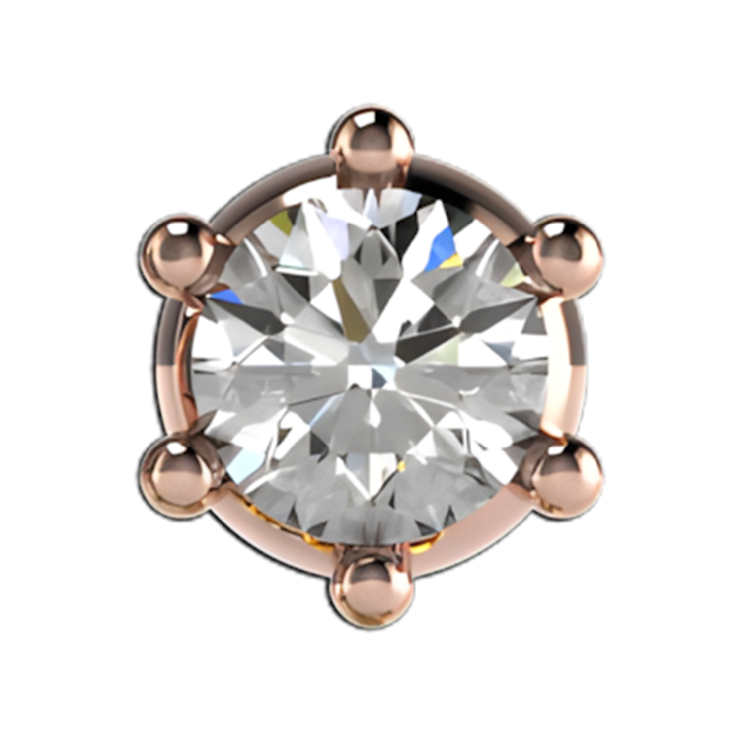 Slider Single Gemstone 18K Rose Gold Diamond