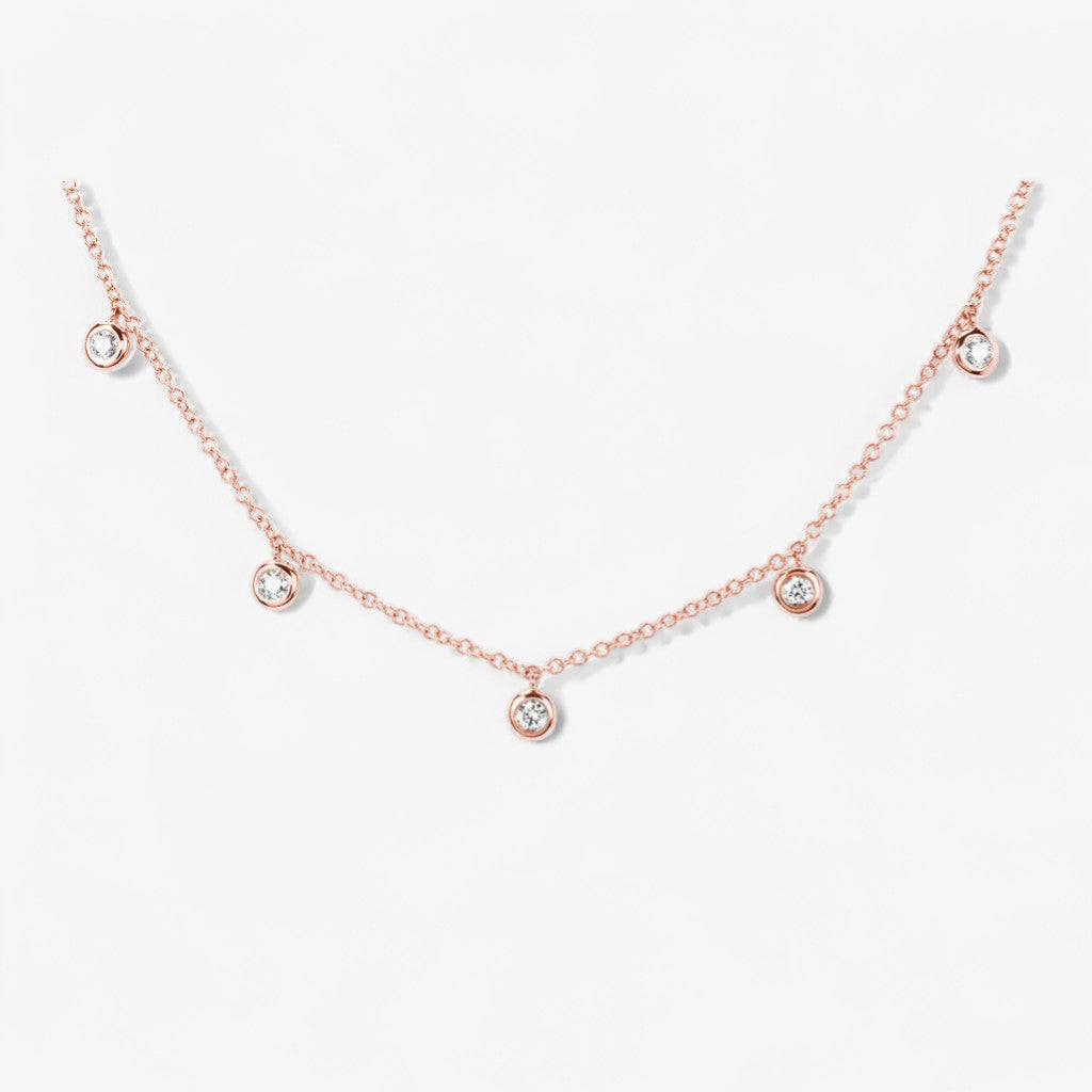 5 Diamond Bezel Choker