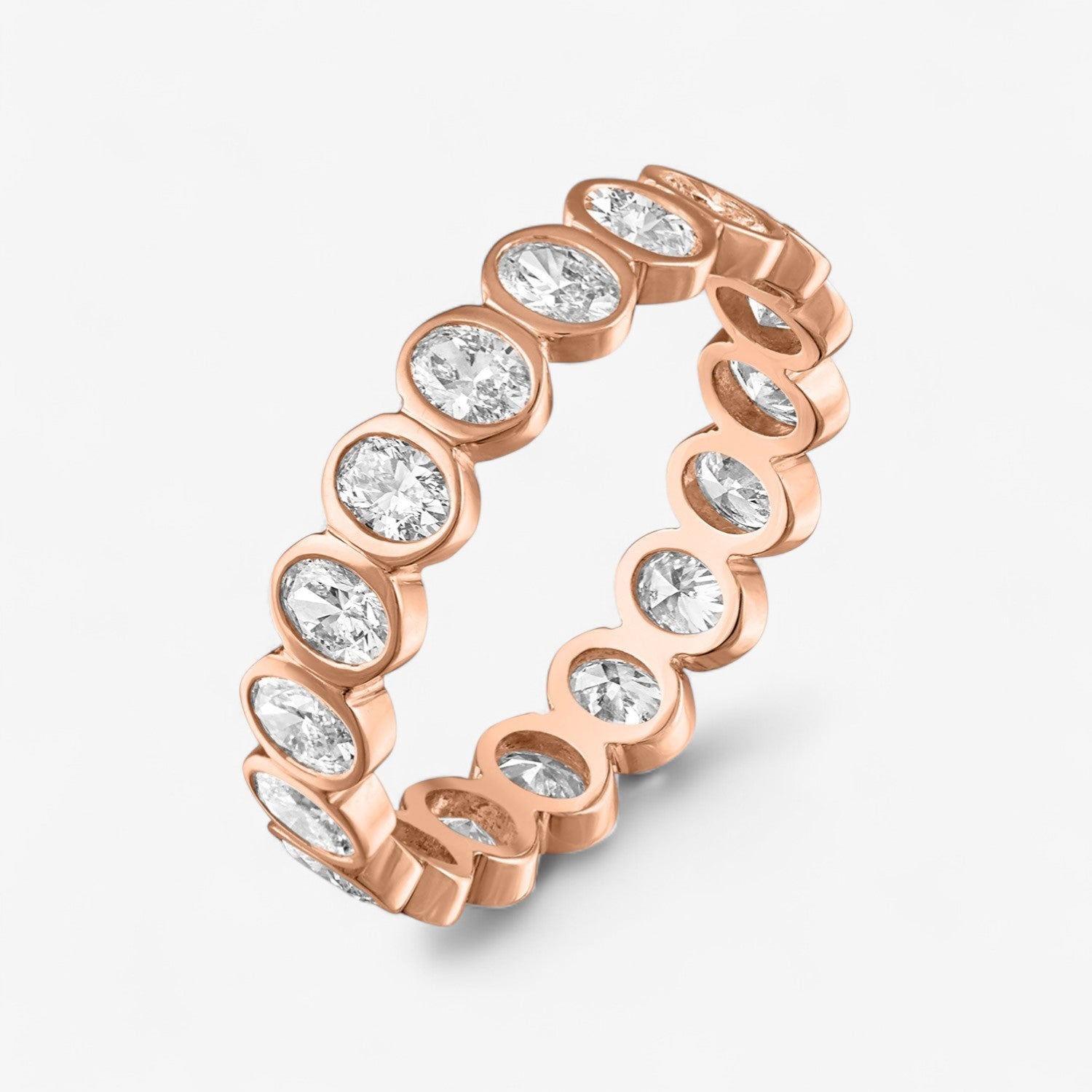 Bezel Set Oval Eternity Band