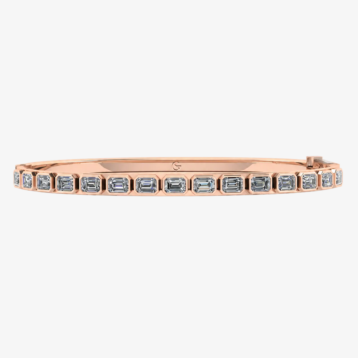 Petite Fancy Emerald Slider Bangle™ 14K Rose Gold