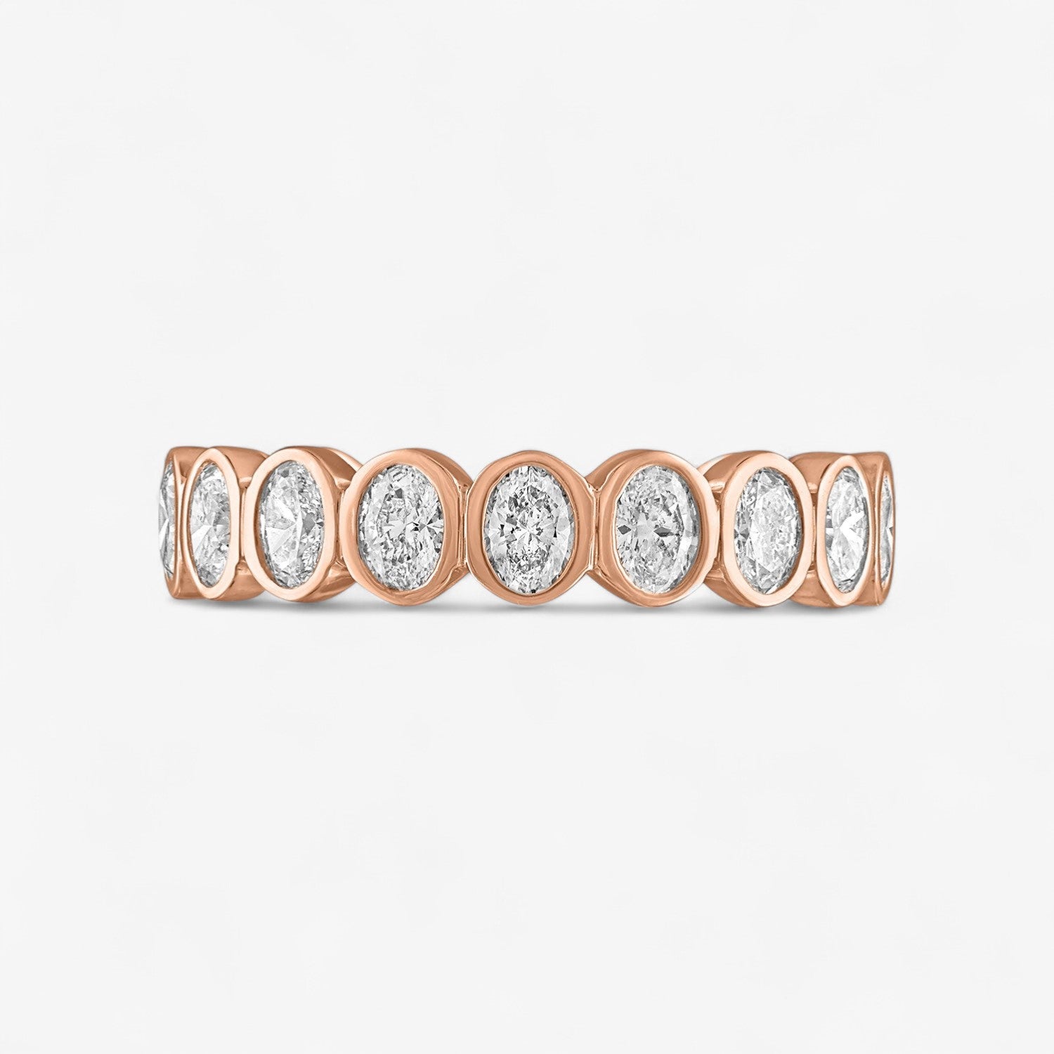 Bezel Set Oval Eternity Band