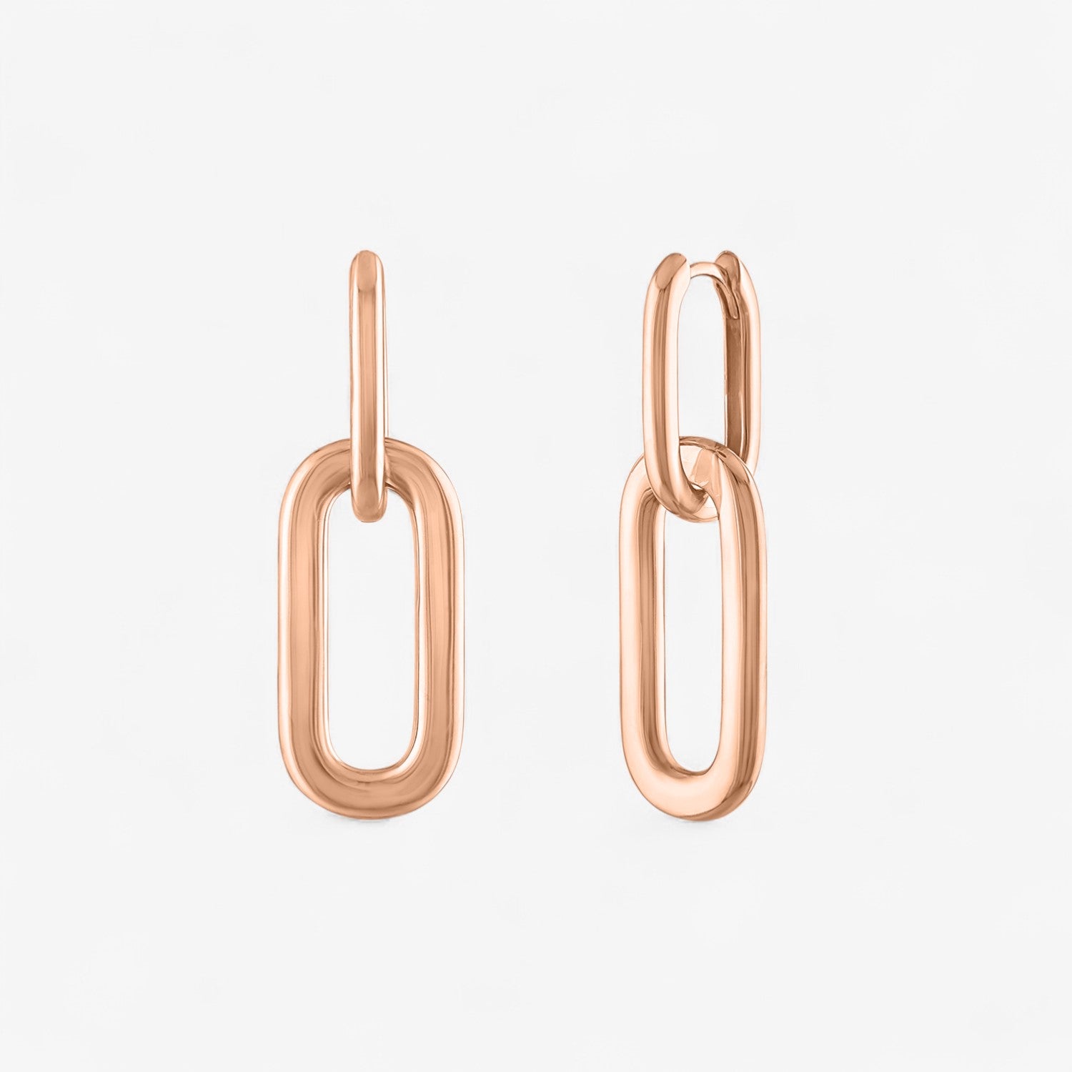 Cleo Paperclip Gold Drop Earrings