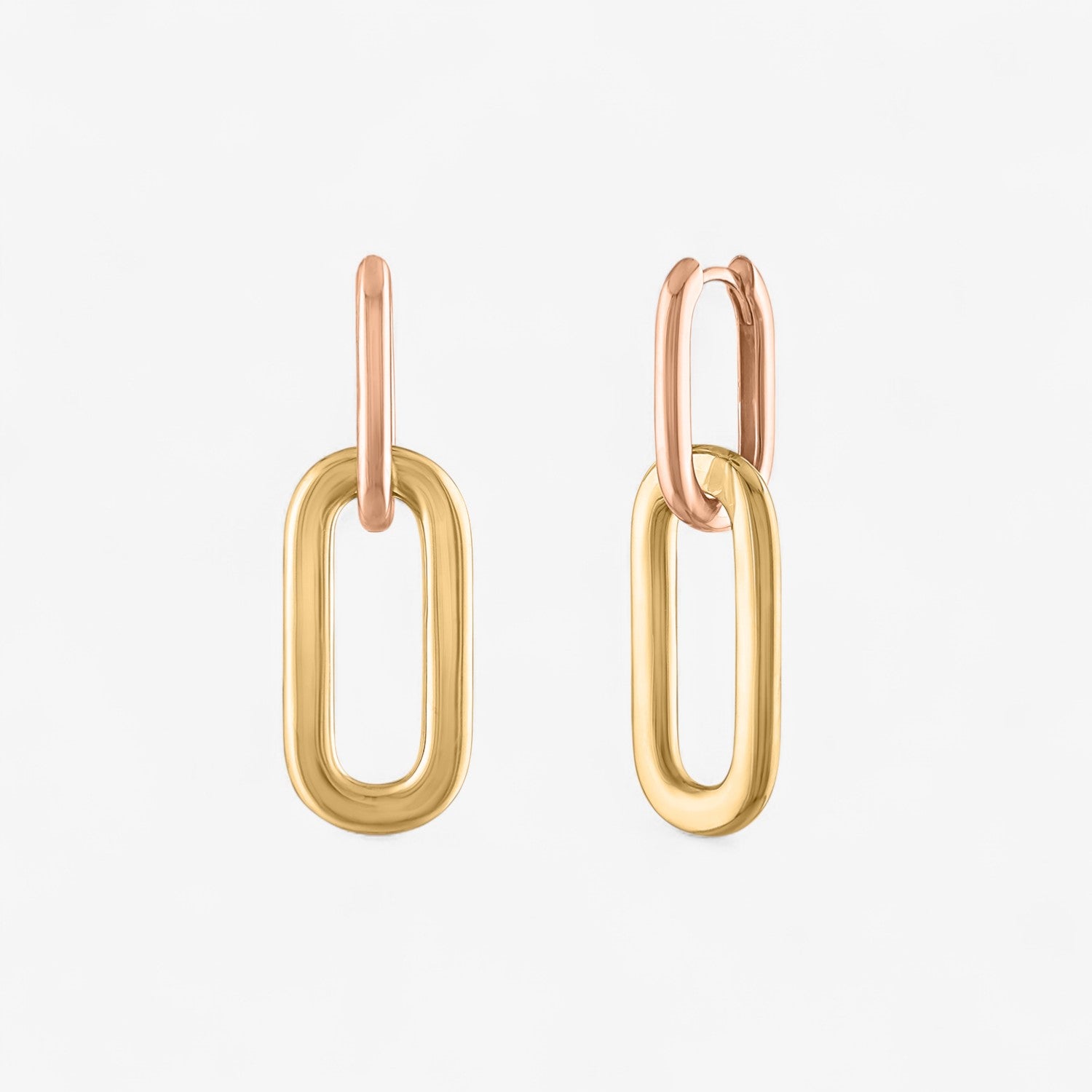 Cleo Paperclip Gold Drop Earrings