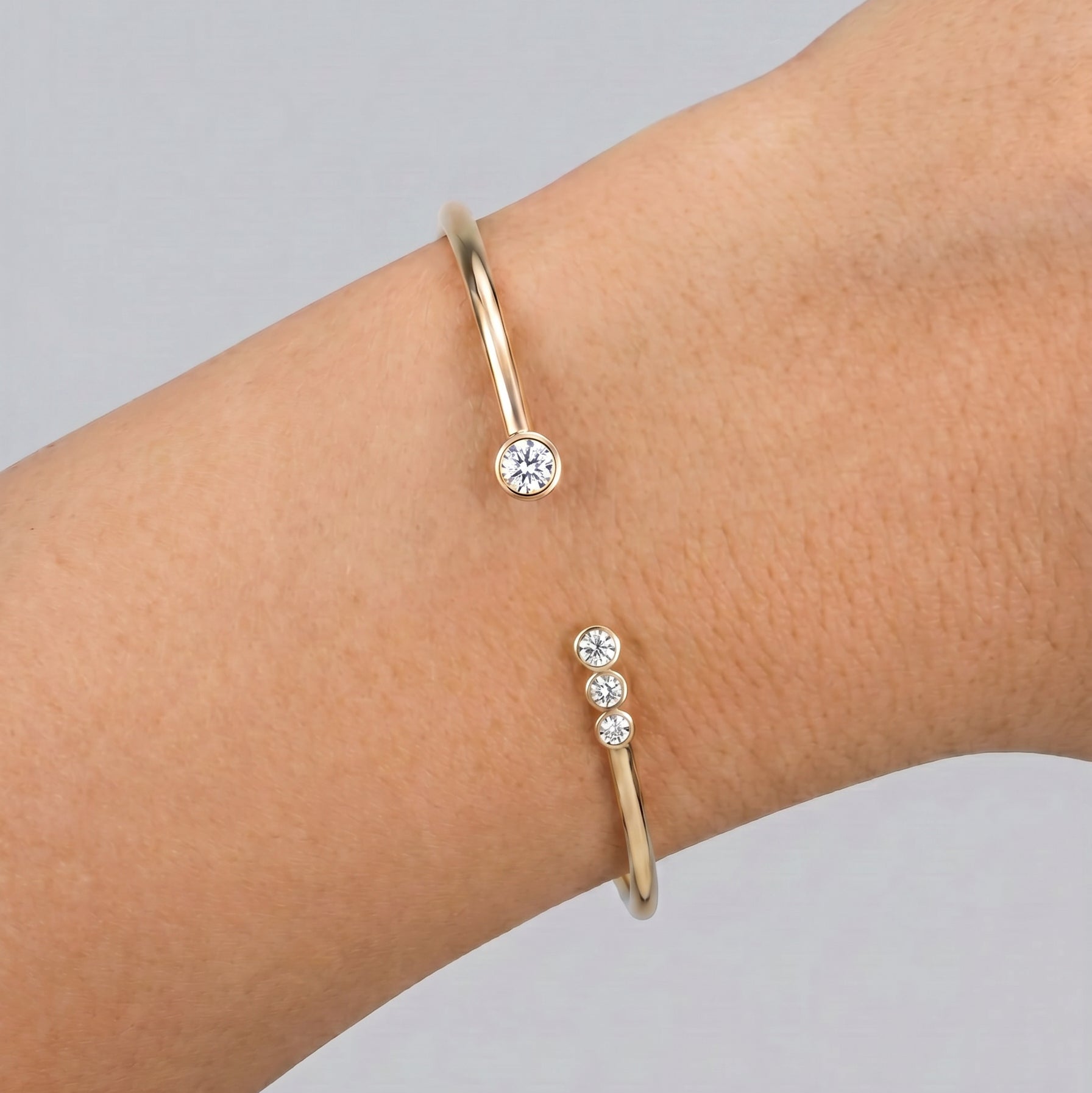 Margot 4 Stone Diamond Flex Bangle
