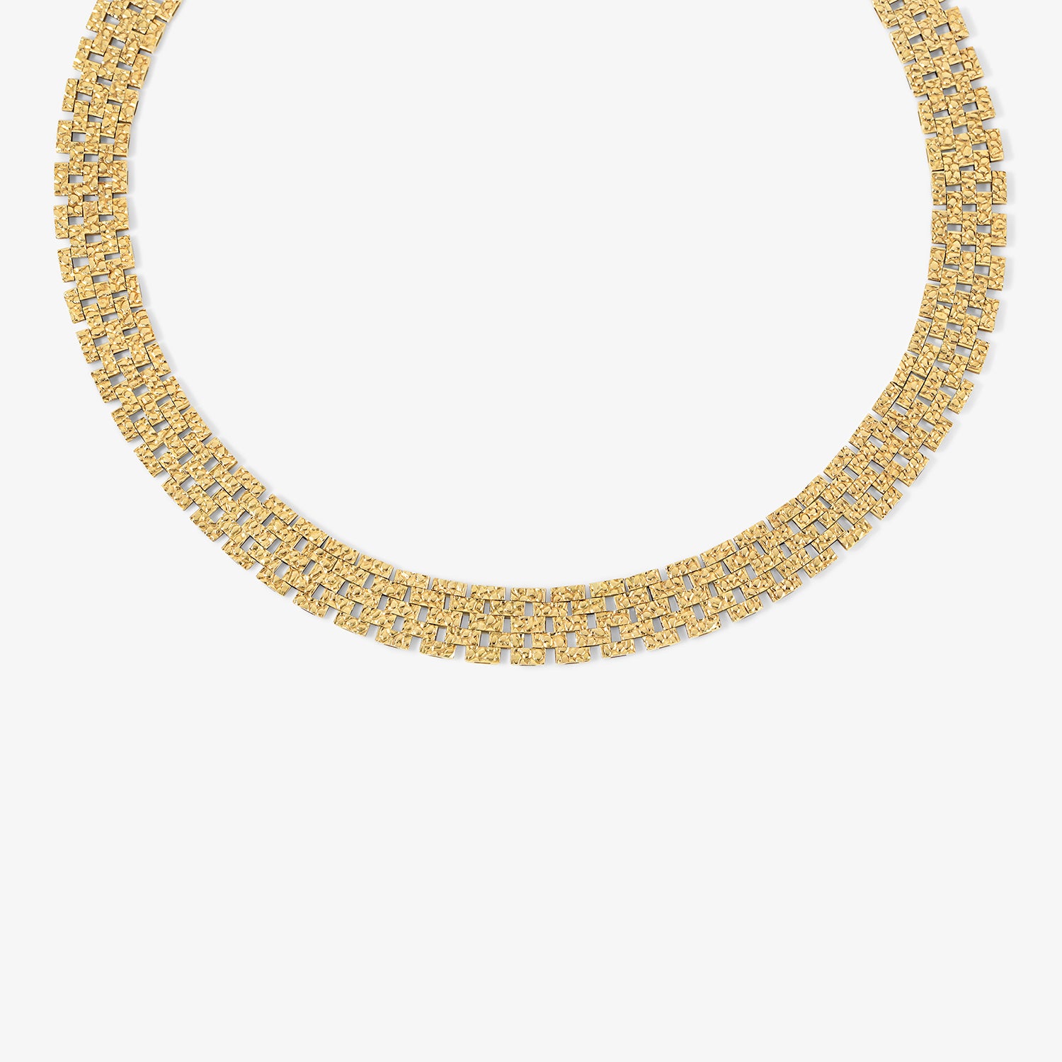 Vintage Gold Weaved Collar Necklace