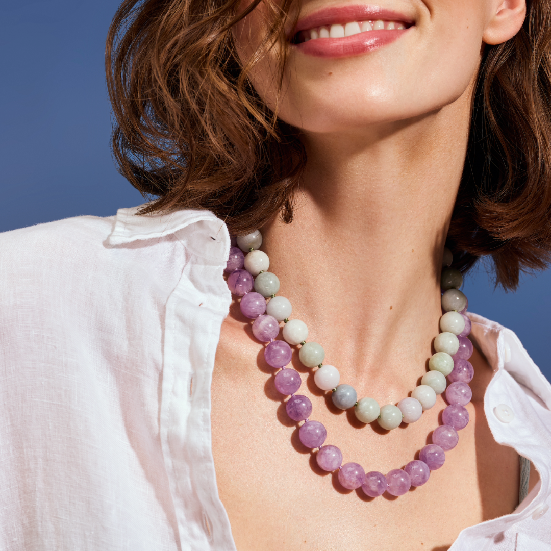 Kendall Large Jadeite Beaded Necklace