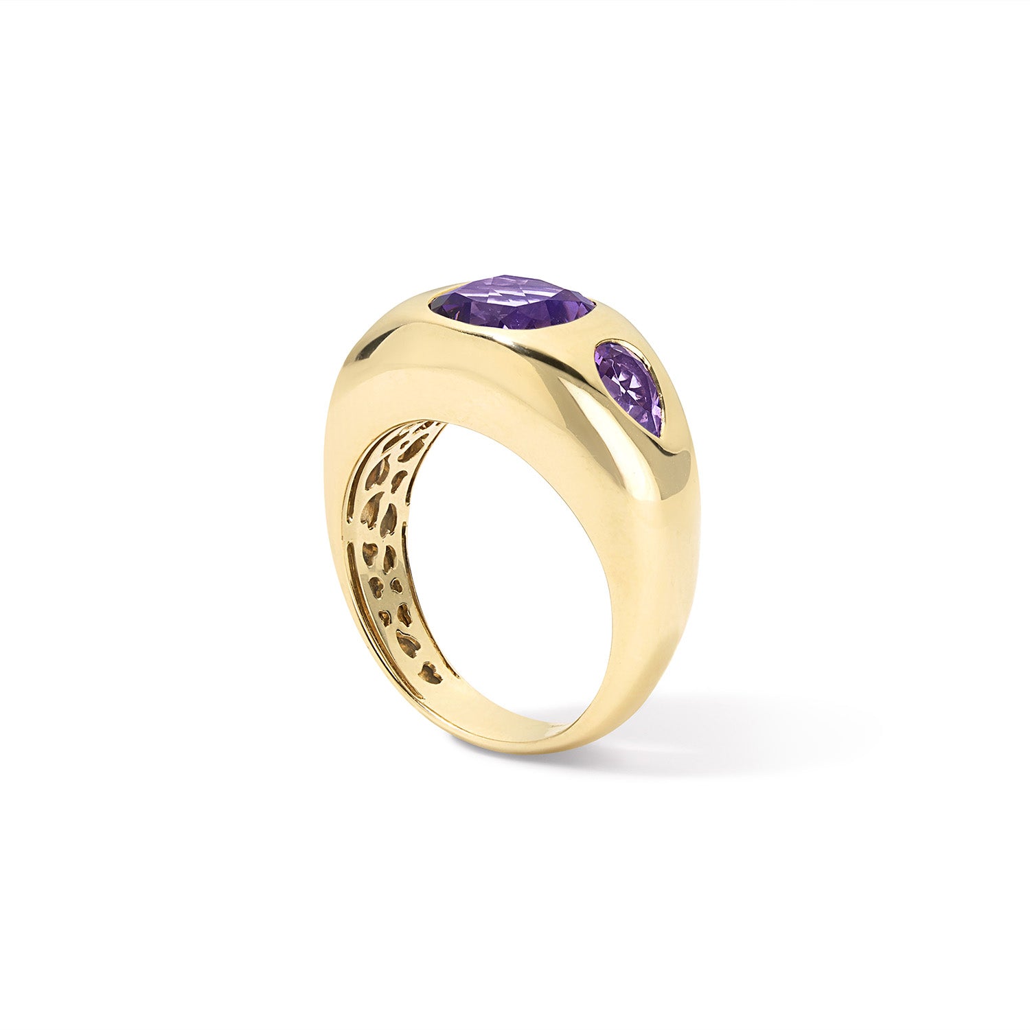 Amethyst Trio Ring