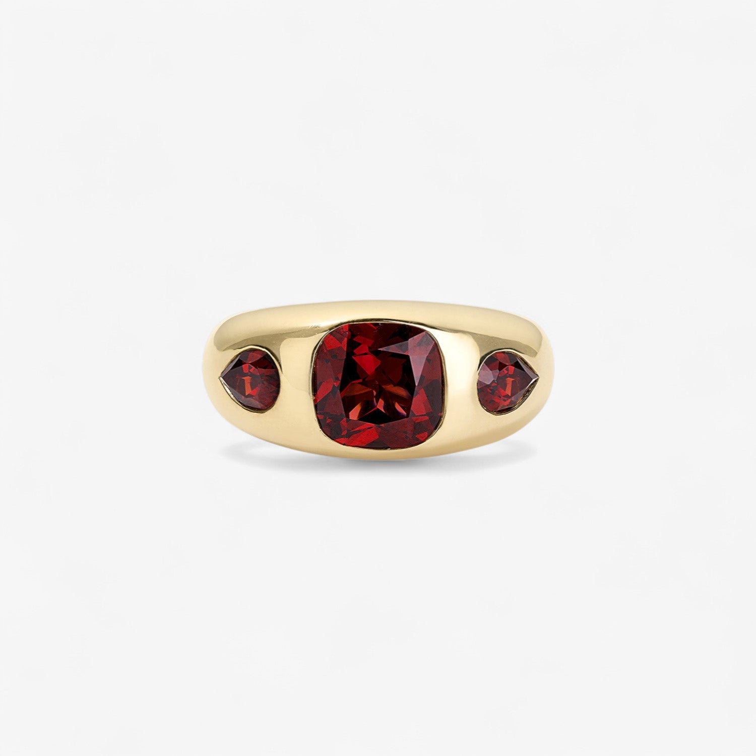 Gemma Garnet Trio Ring