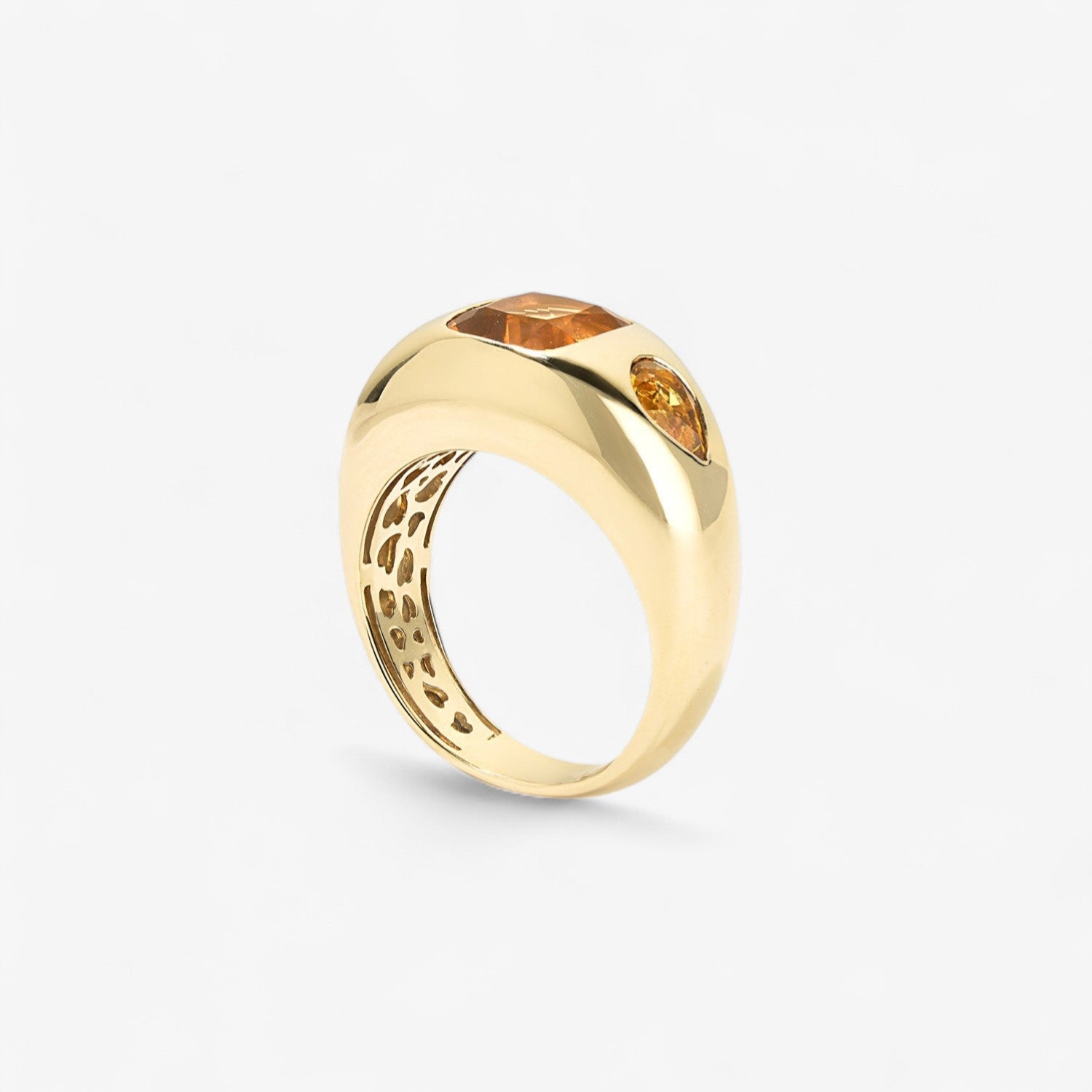 Gemma Citrine Trio Ring