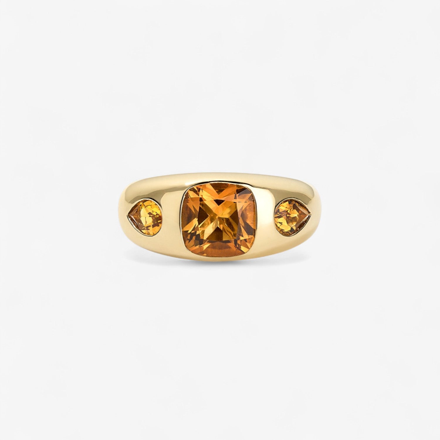 Gemma Citrine Trio Ring
