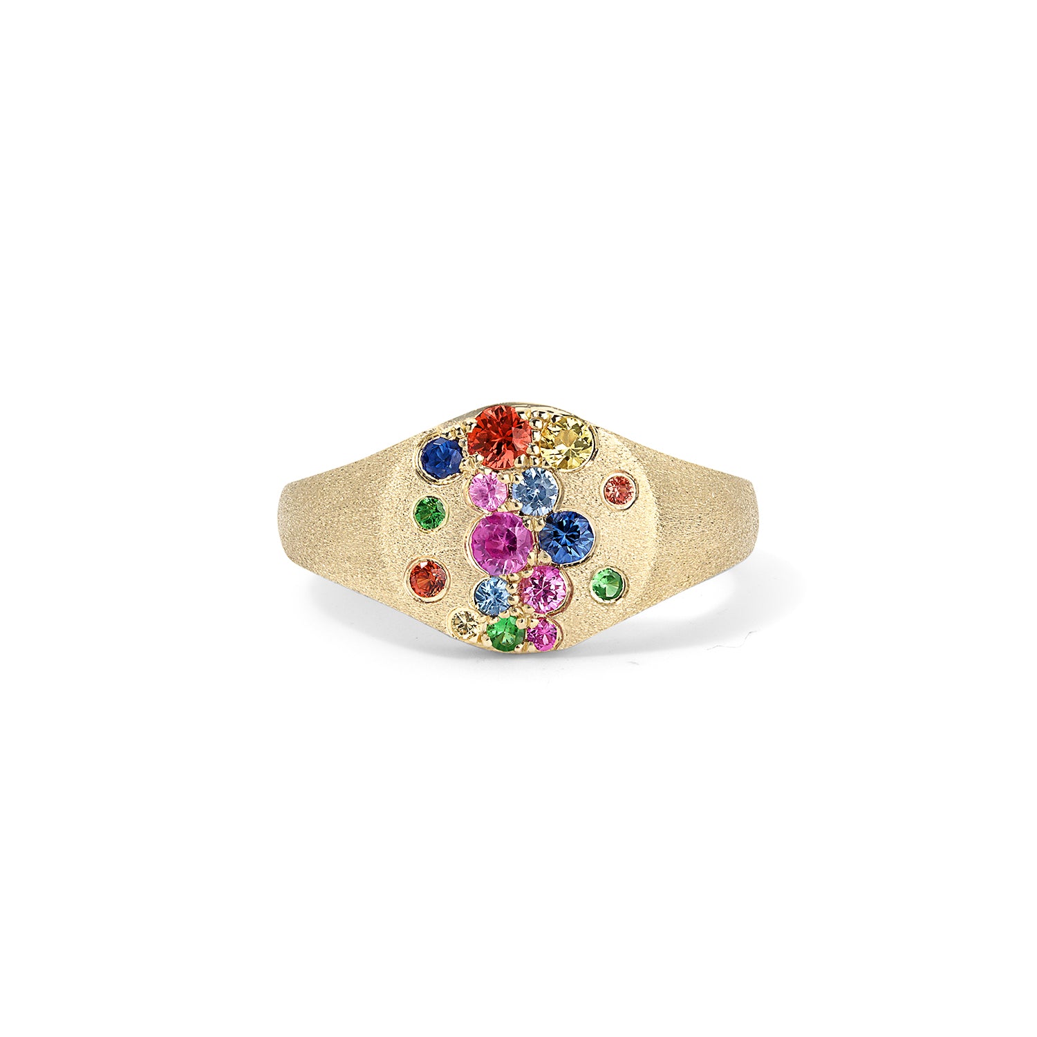 Scattered Rainbow Pinky Ring