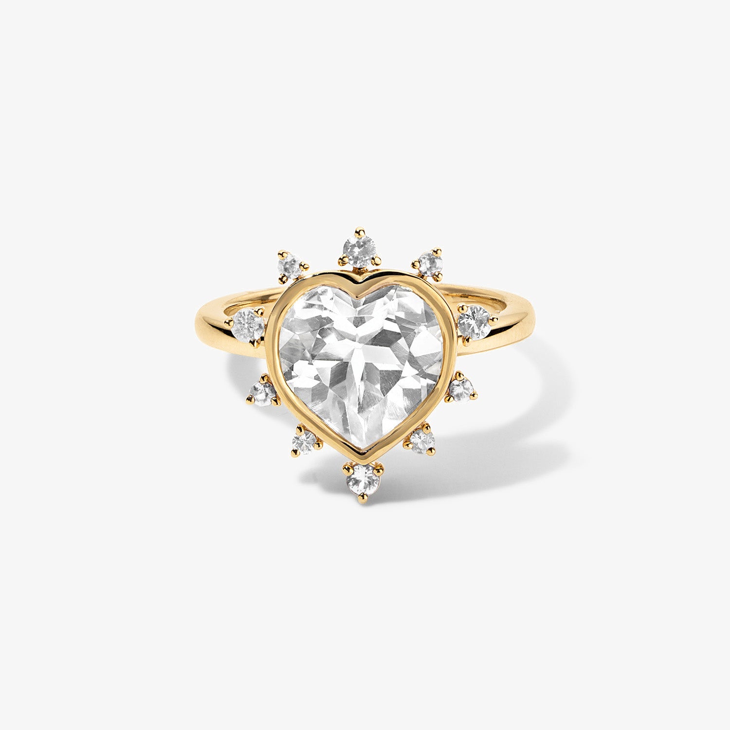 Grace Heart Ring with Diamond Halo