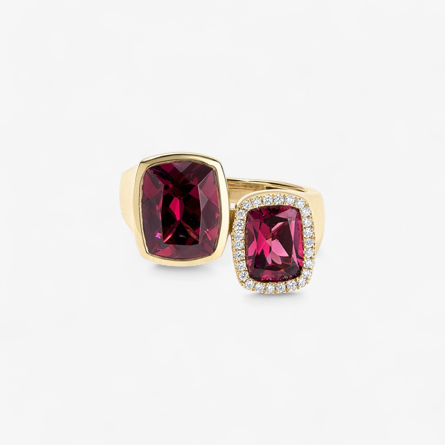 Gemma Rhodolite Toi Et Moi Ring