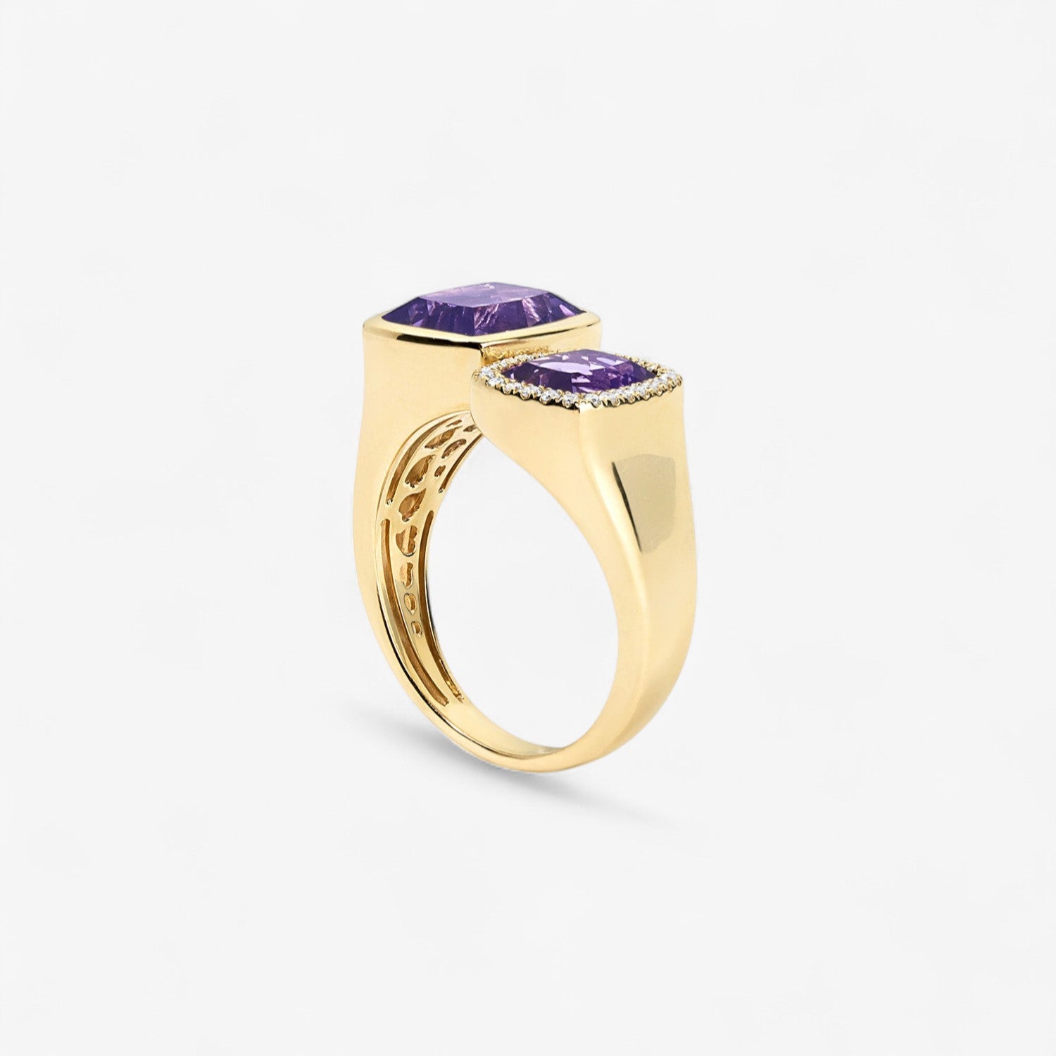Gemma Amethyst Toi Et Moi Ring