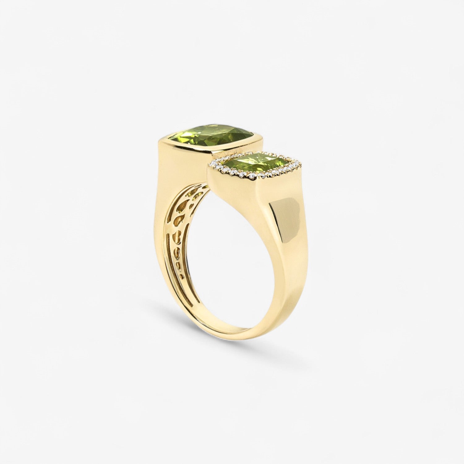 Gemma Peridot Toi Et Moi Ring