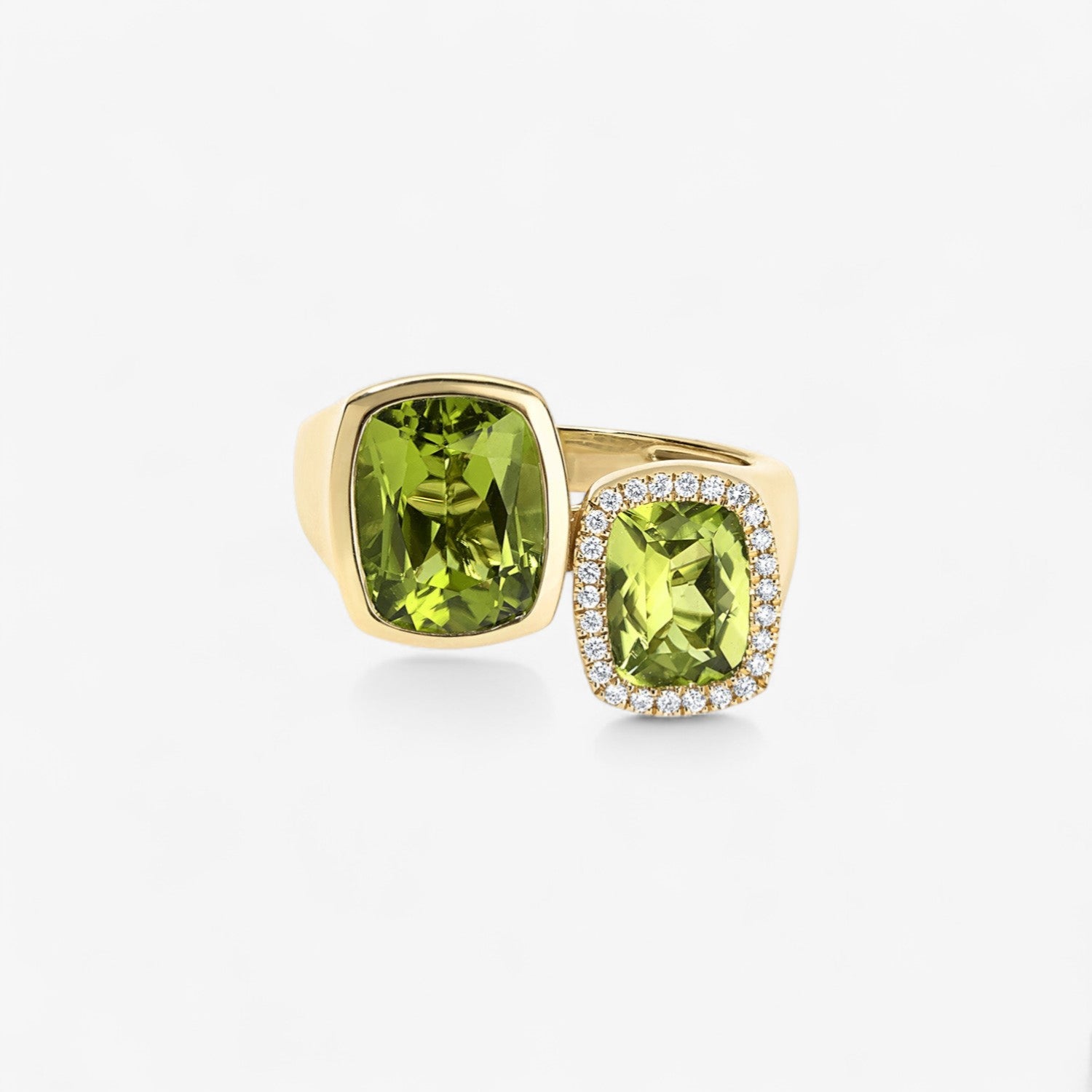 Gemma Peridot Toi Et Moi Ring