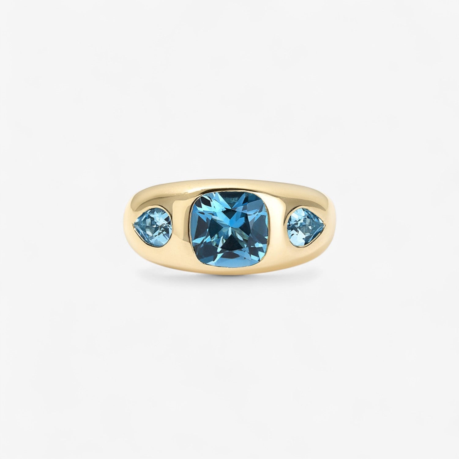 Gemma Blue Topaz Trio Ring