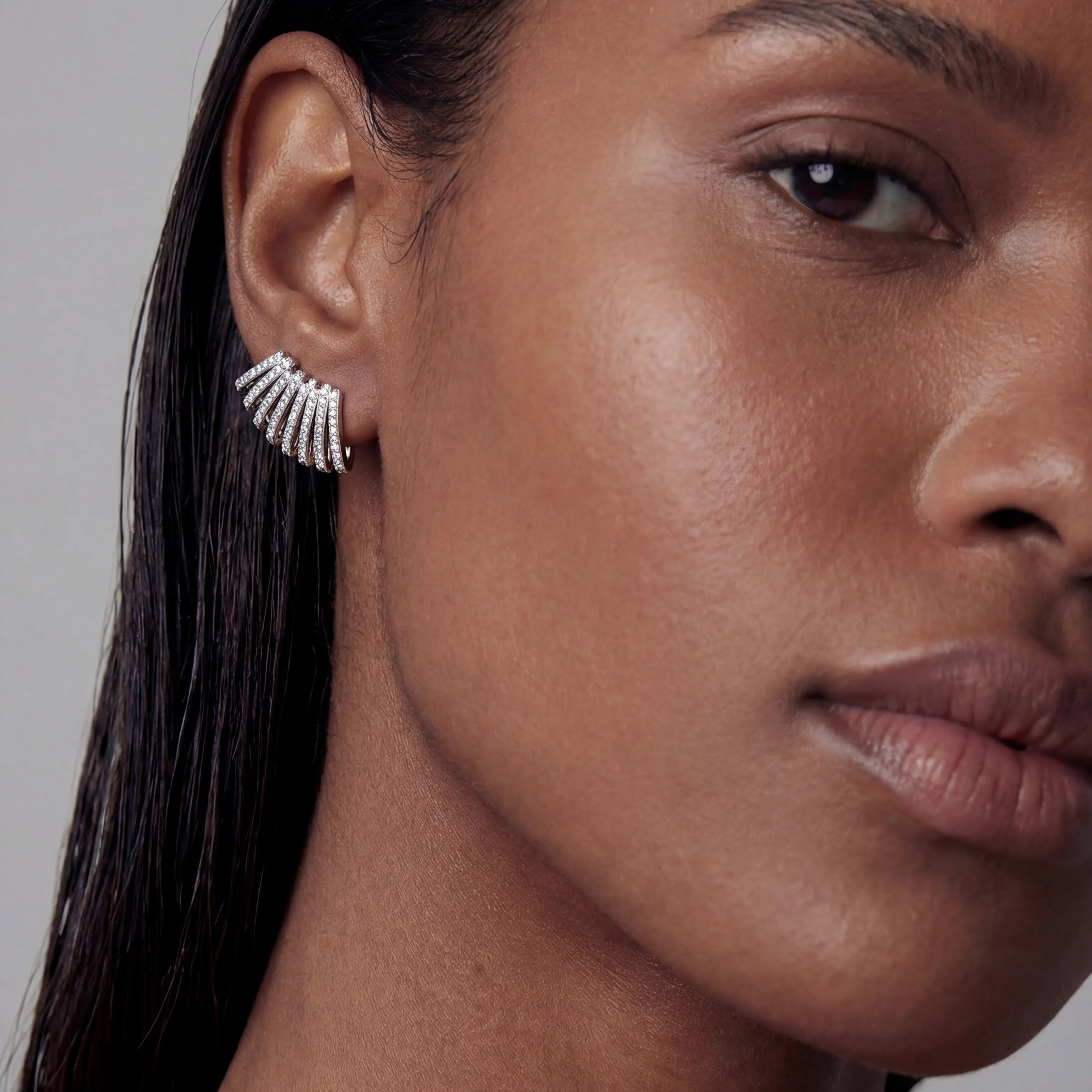 Astrid Diamond and Gold Crawler Earring