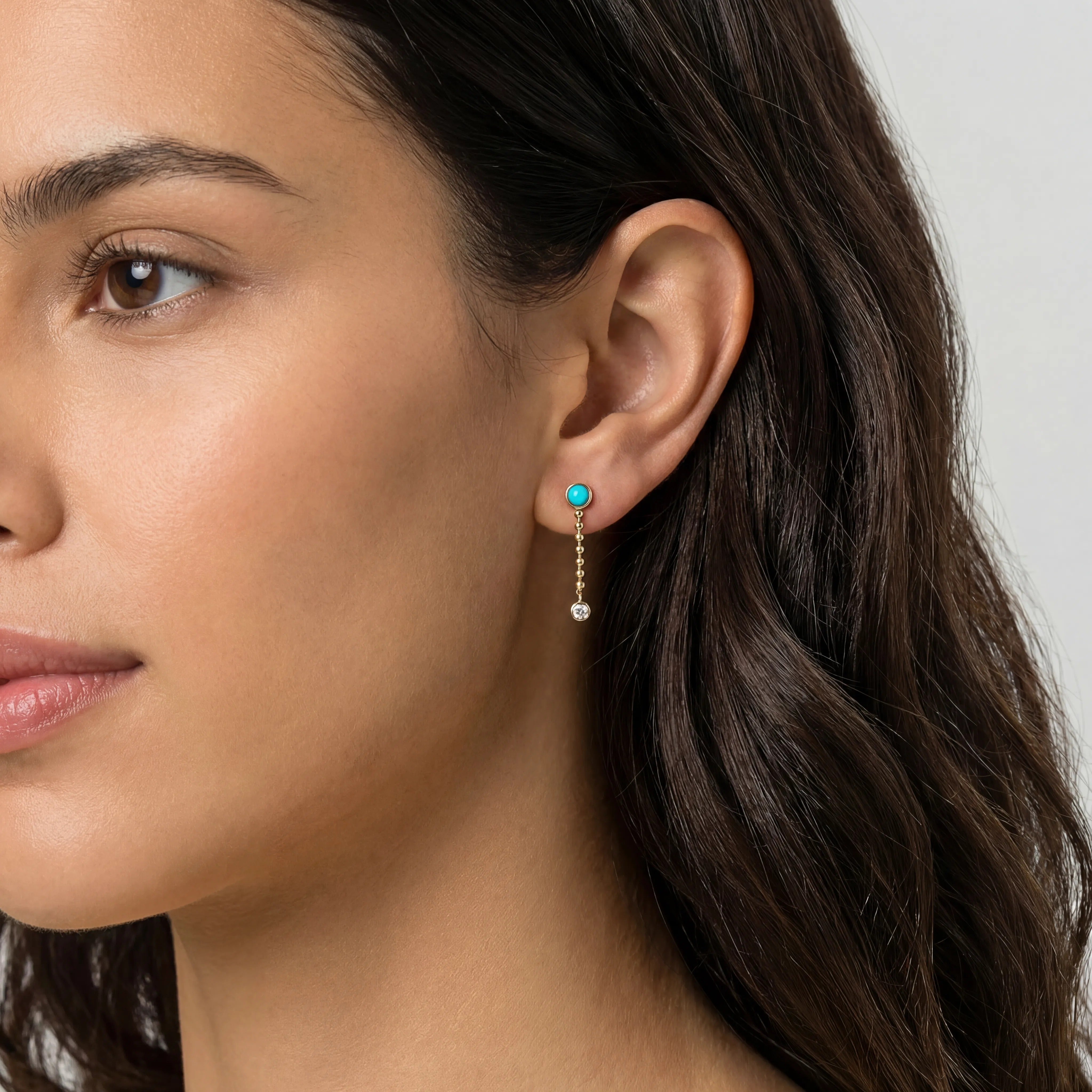 Dakota Turquoise Chain Earring