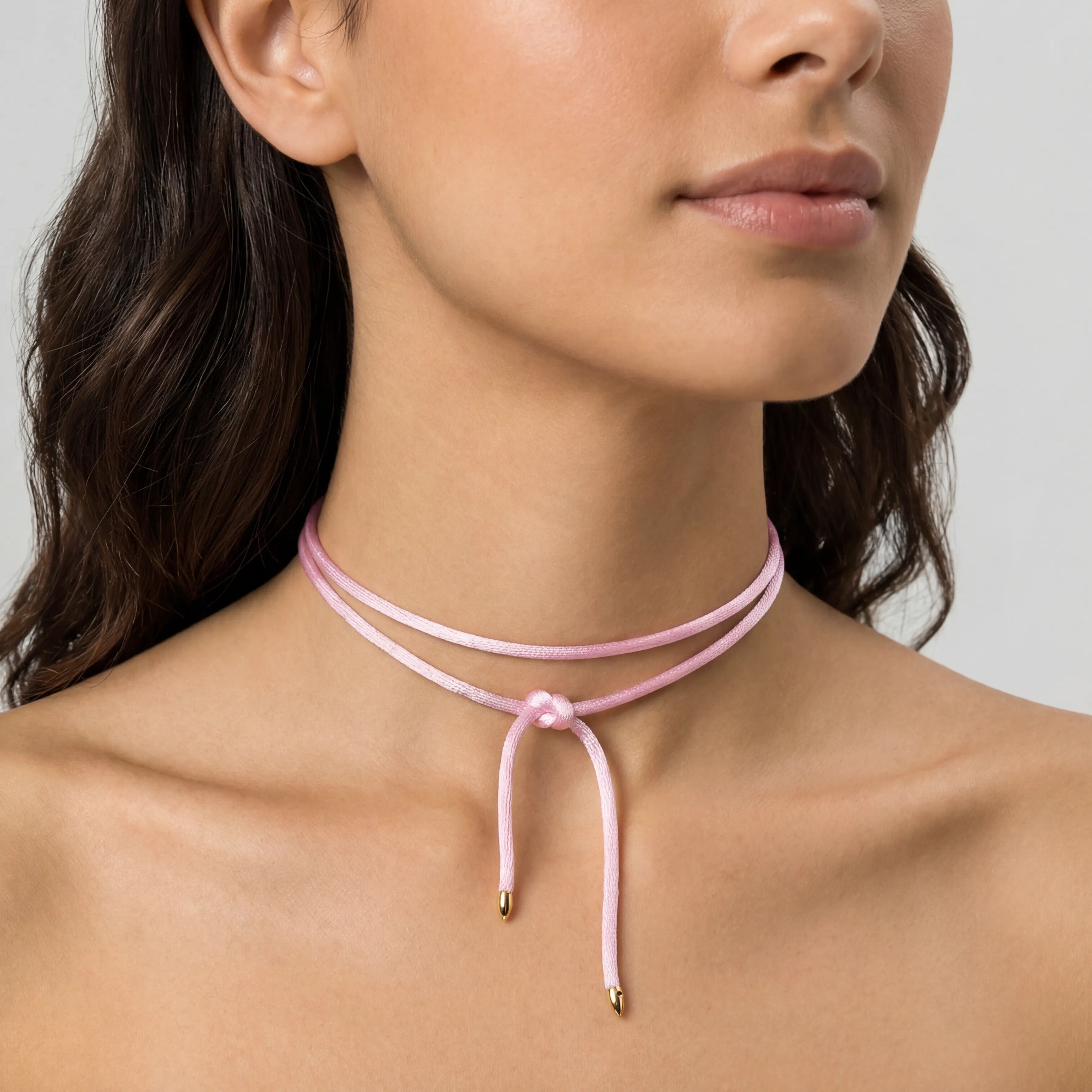 Kendall Pink Satin Cord Necklace