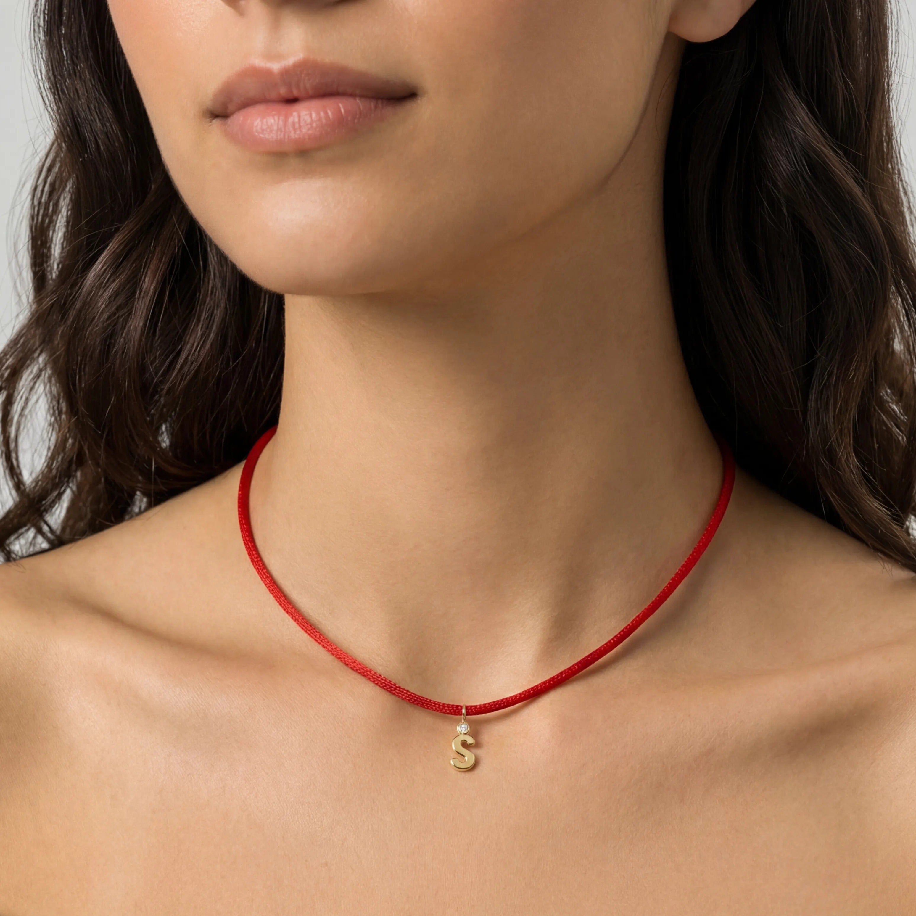 Kendall Red Satin Cord Necklace