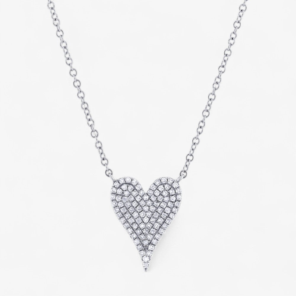 Small Pave Heart Necklace