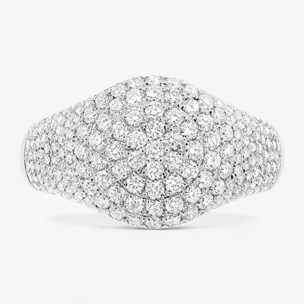 Domed Pave Pinky Ring