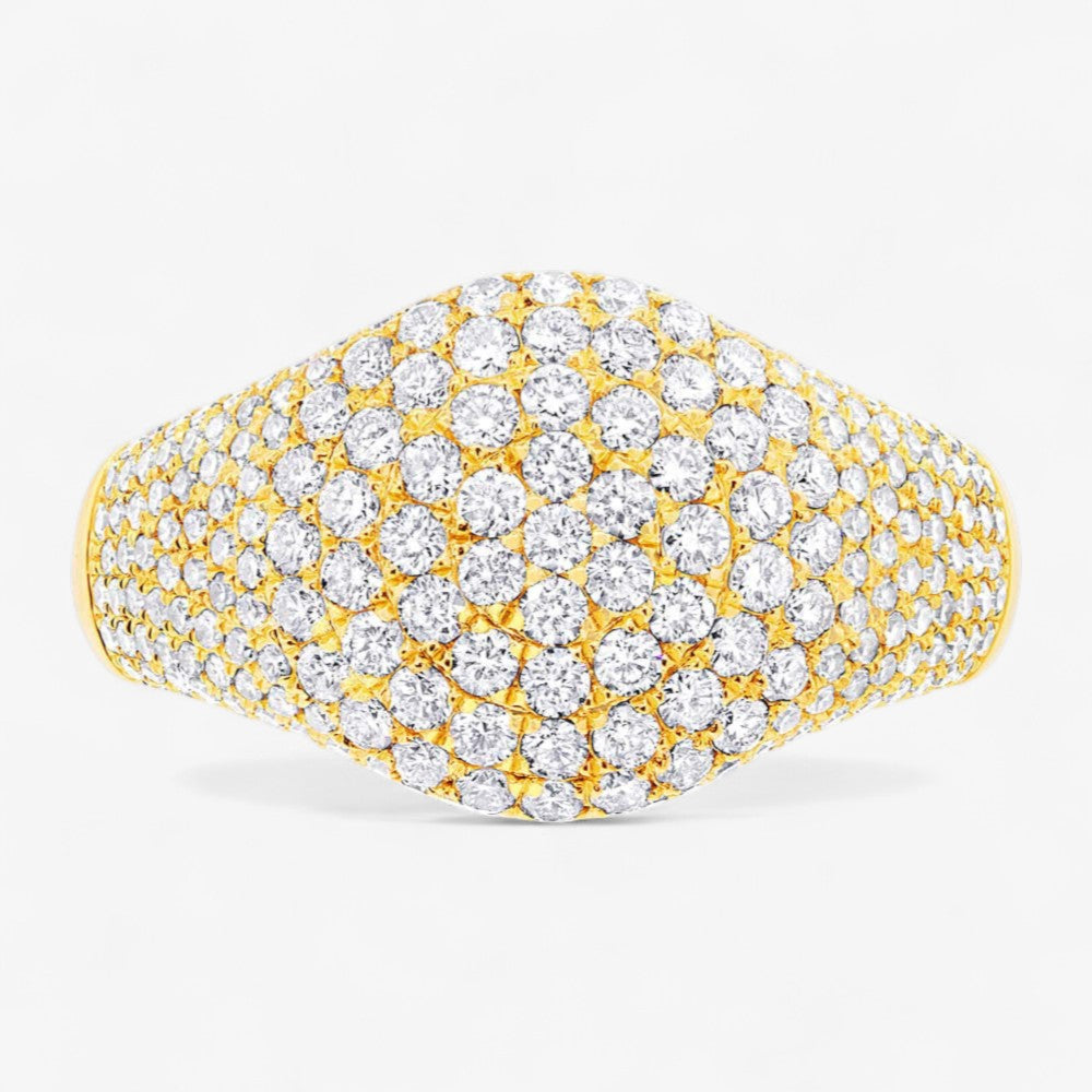 Domed Pave Pinky Ring