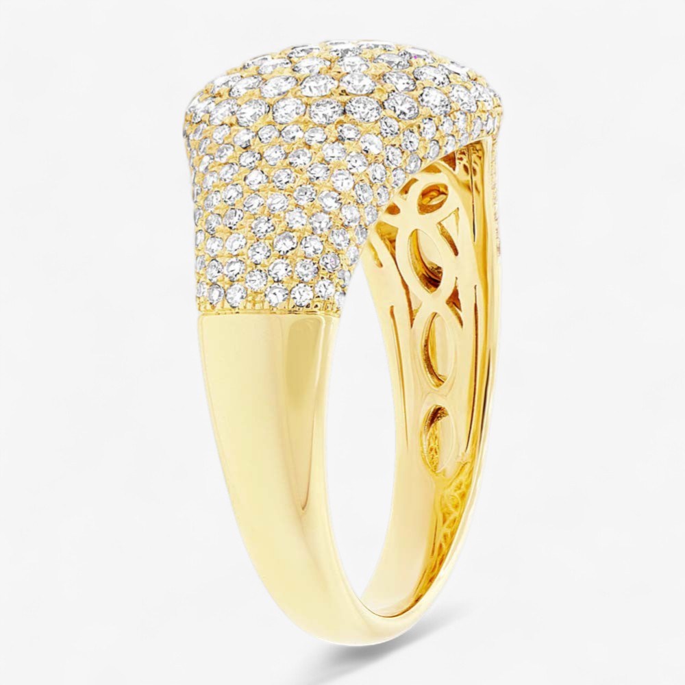 Domed Pave Pinky Ring