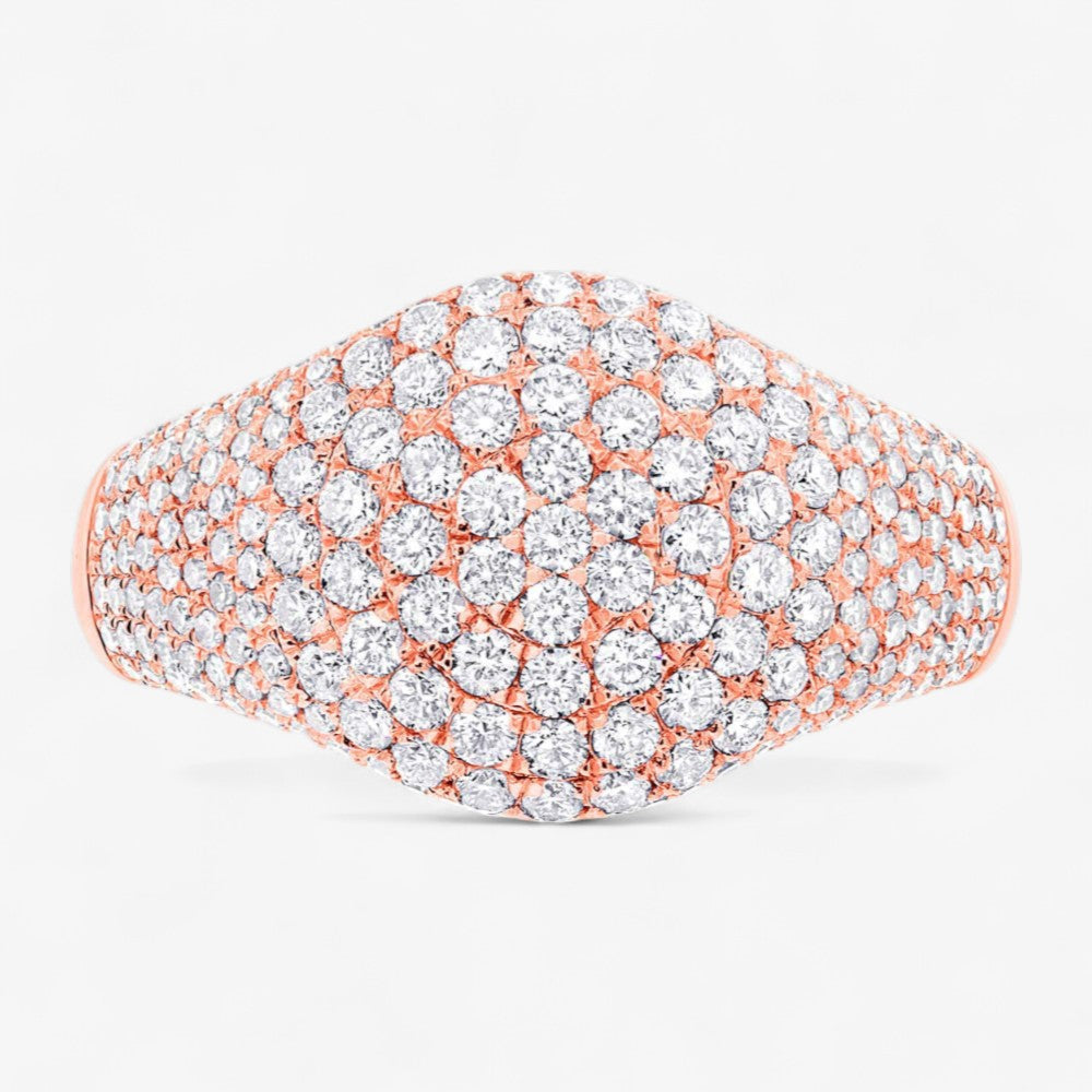 Domed Pave Pinky Ring