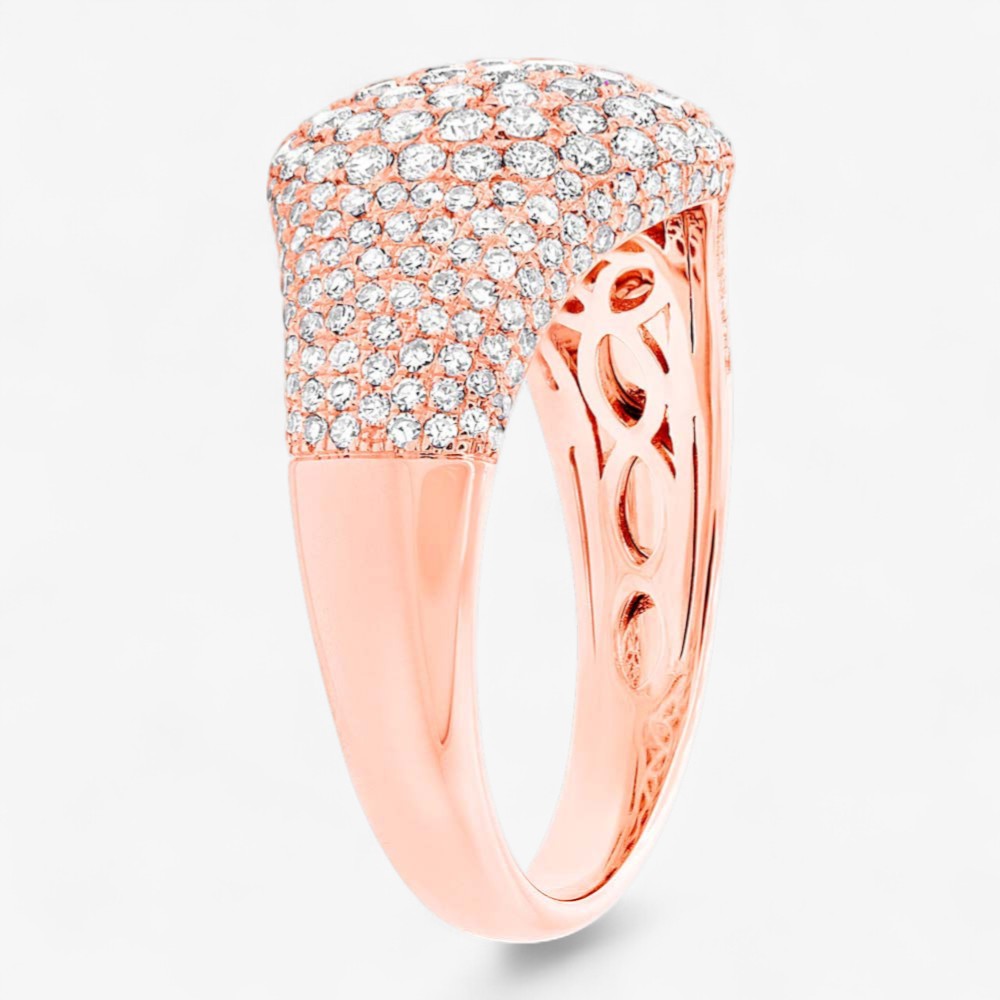 Domed Pave Pinky Ring