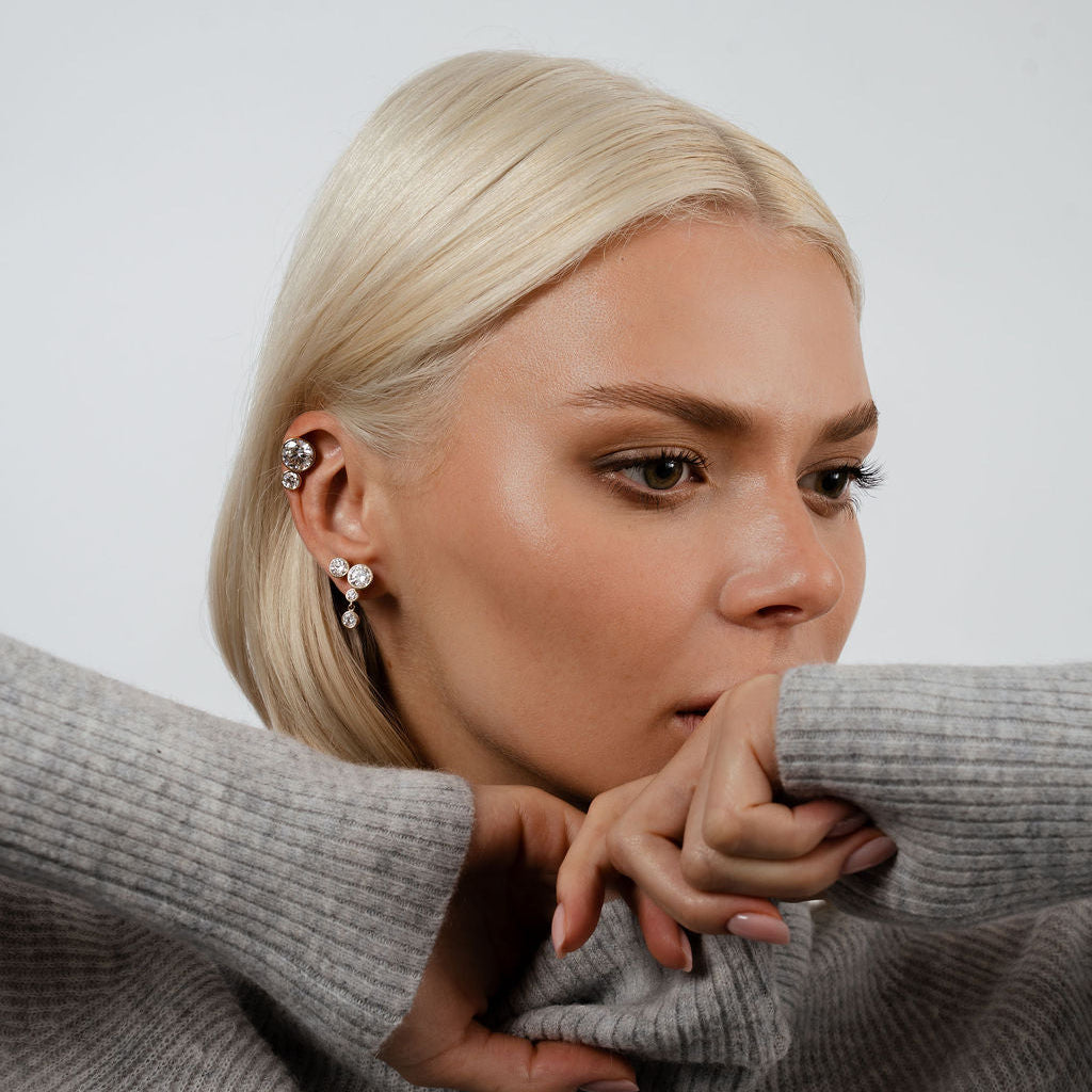Coco Lab Diamond Two Stone Round Studs
