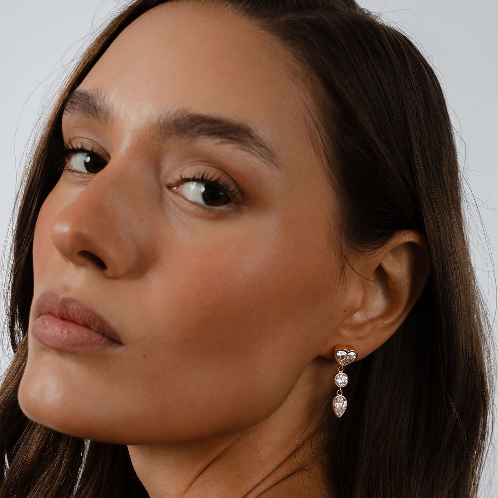 Coco Lab Diamond Mixed Shape Dangle Earrings