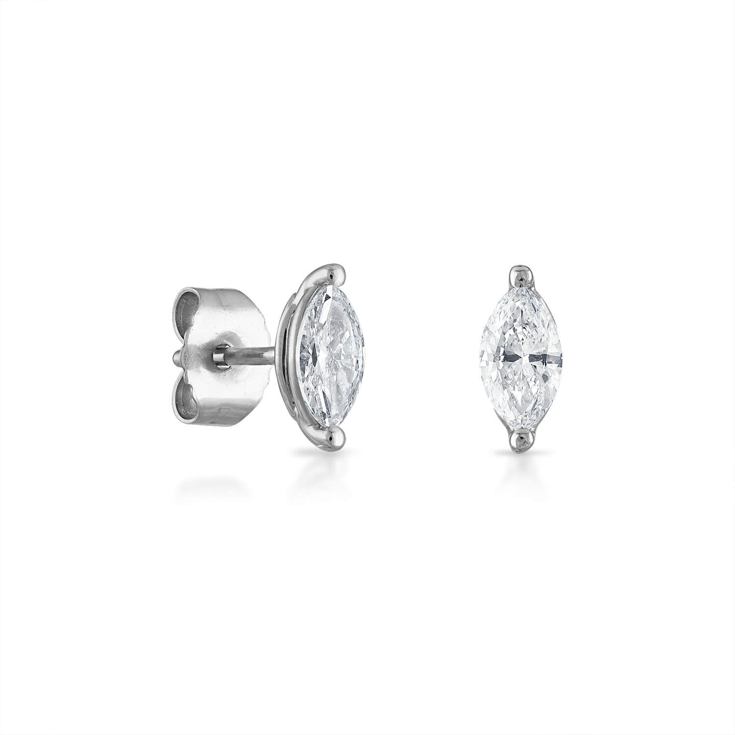 Marquise shaped diamond earrings Clearance