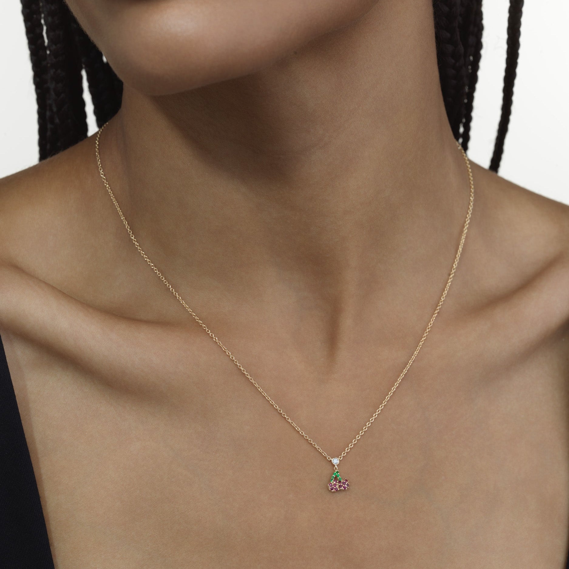 Cocktail Cherry Chain Necklace